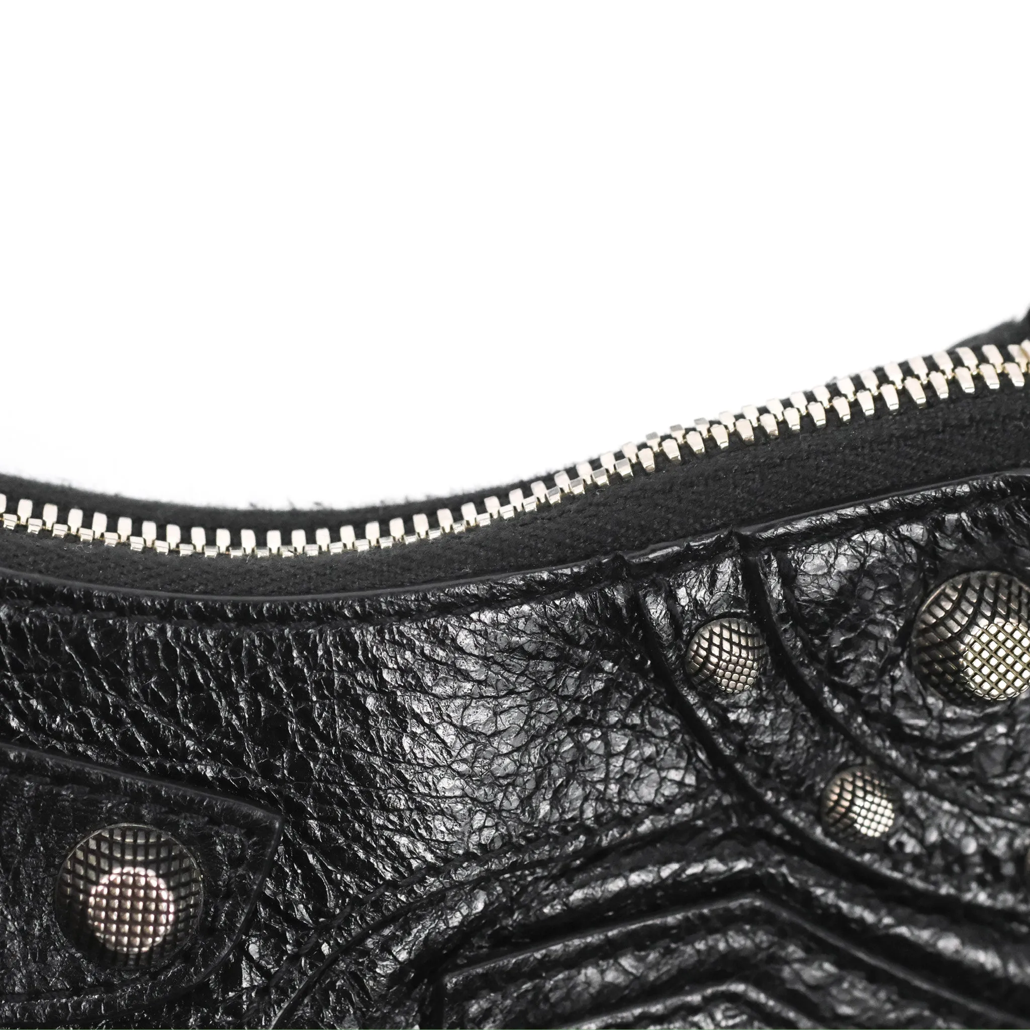 Balenciaga Le Cagole Shoulder Bag Black Calfskin Silver Hardware