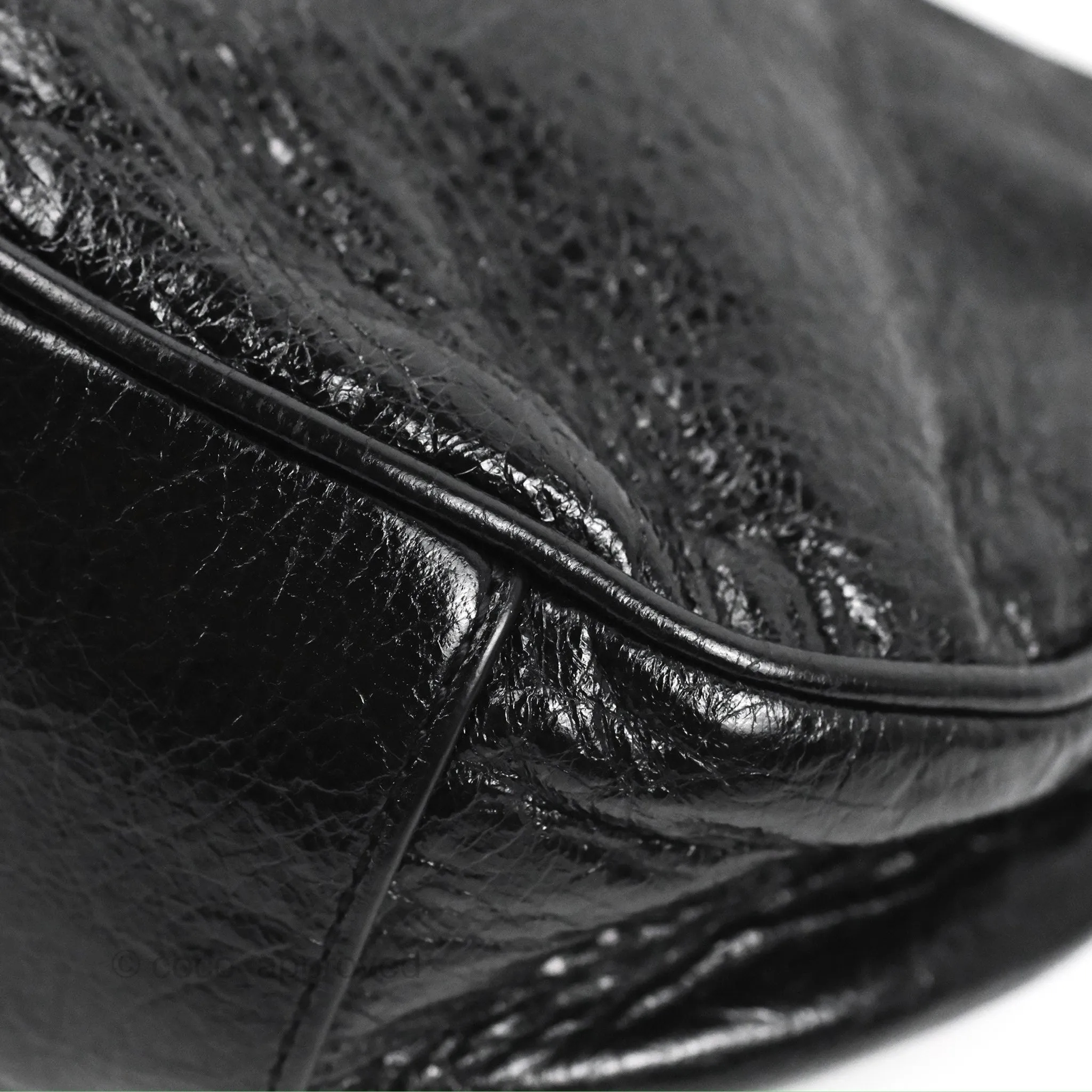 Balenciaga Le Cagole Shoulder Bag Black Calfskin Silver Hardware