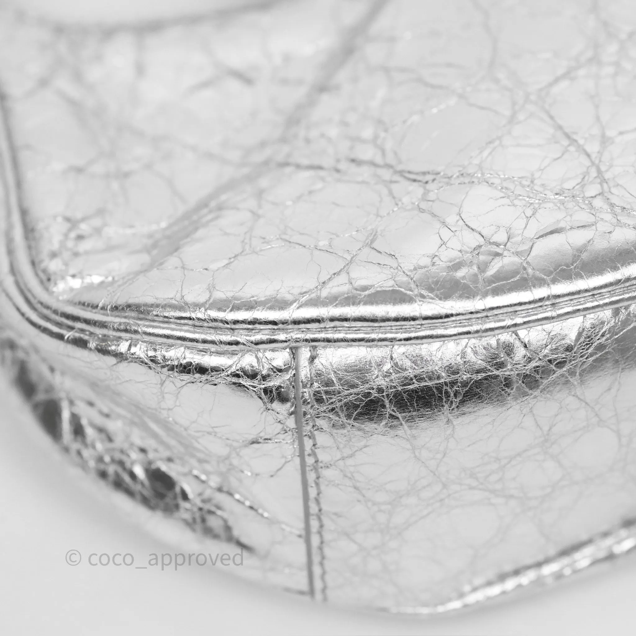Balenciaga Le Cagole Shoulder Bag Metallic Silver