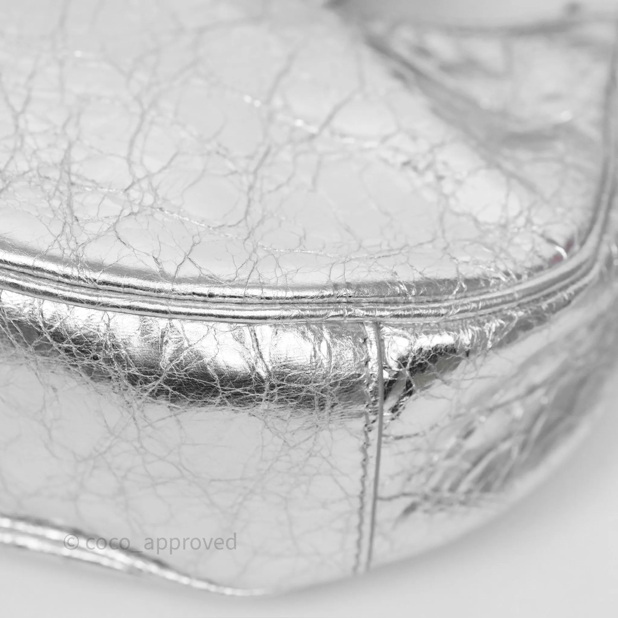 Balenciaga Le Cagole Shoulder Bag Metallic Silver