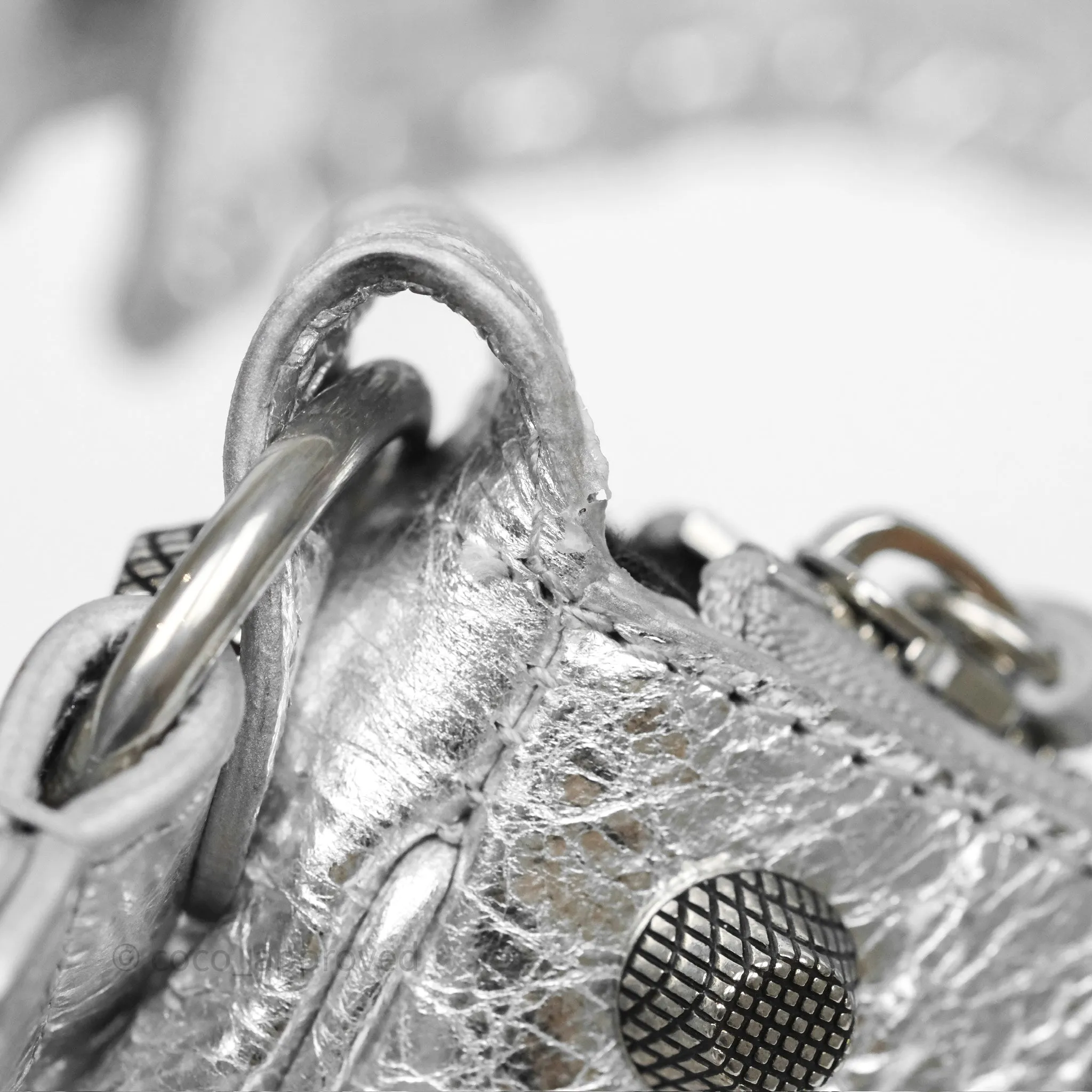 Balenciaga Le Cagole Shoulder Bag Metallic Silver