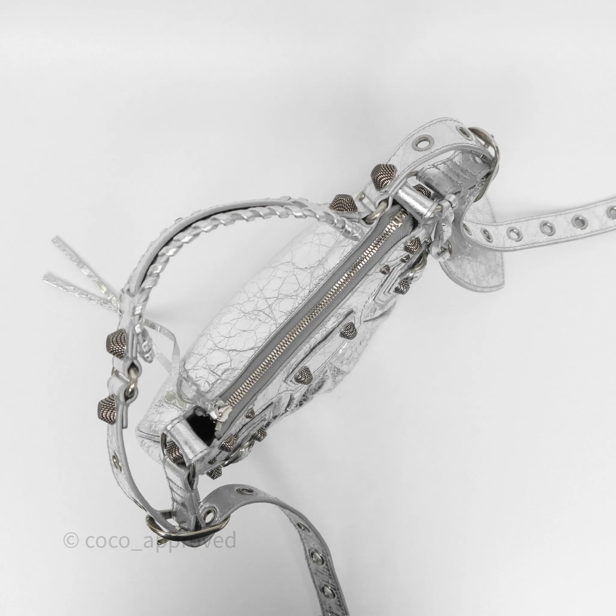 Balenciaga Le Cagole Shoulder Bag Metallic Silver
