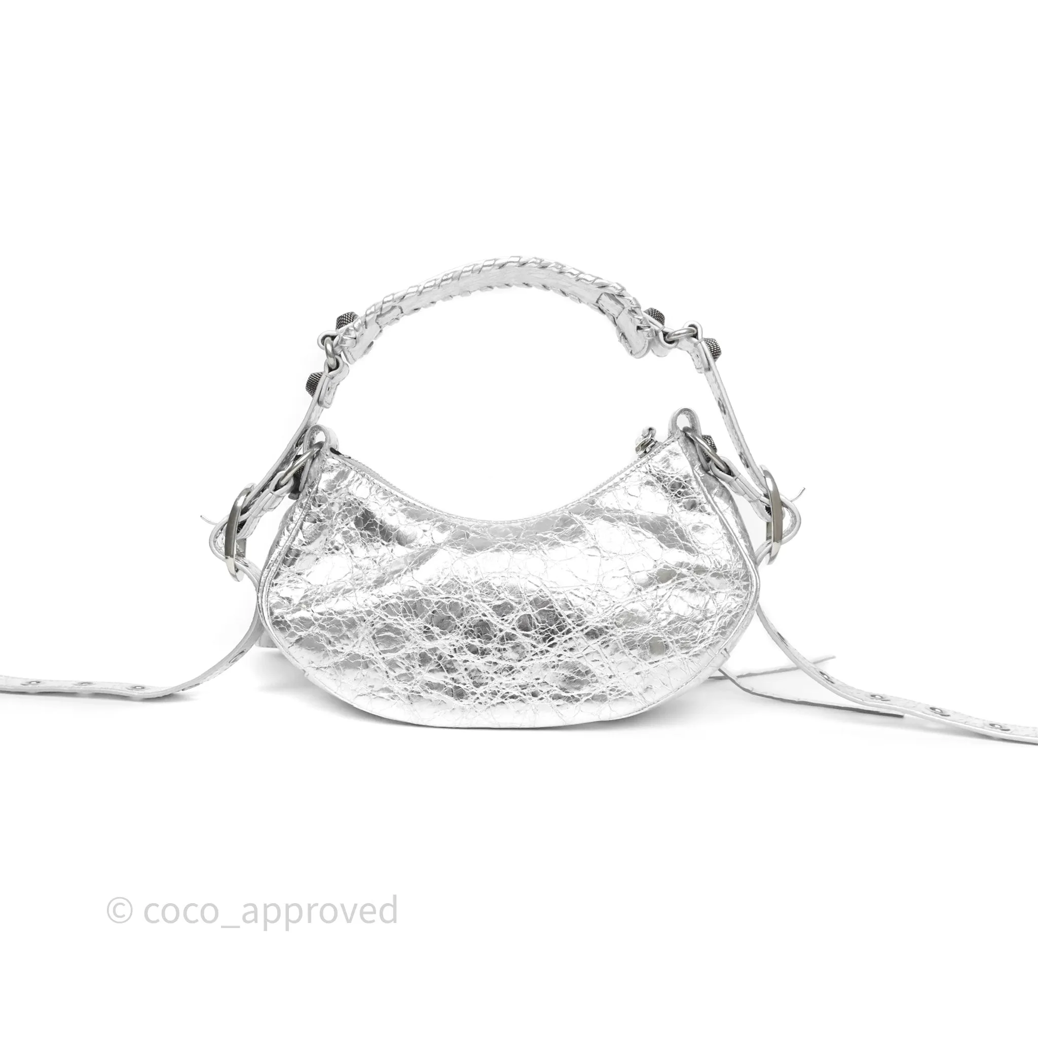 Balenciaga Le Cagole Shoulder Bag Metallic Silver