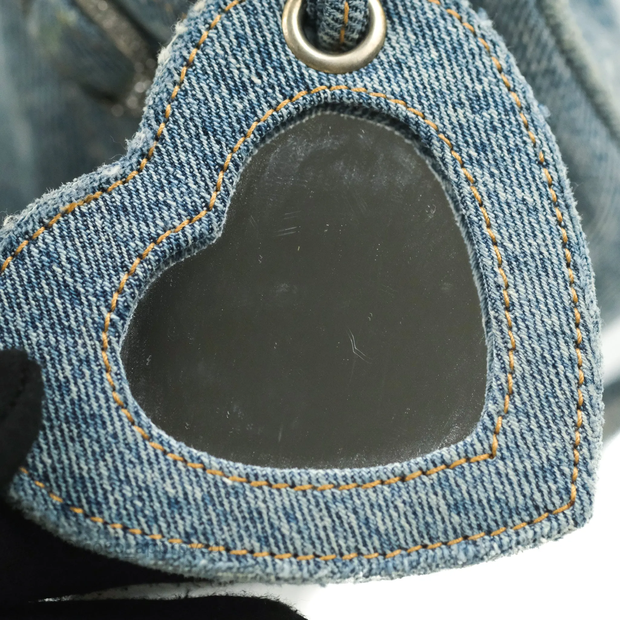 Balenciaga Le Cagole Small Embellished Denim Shoulder Bag