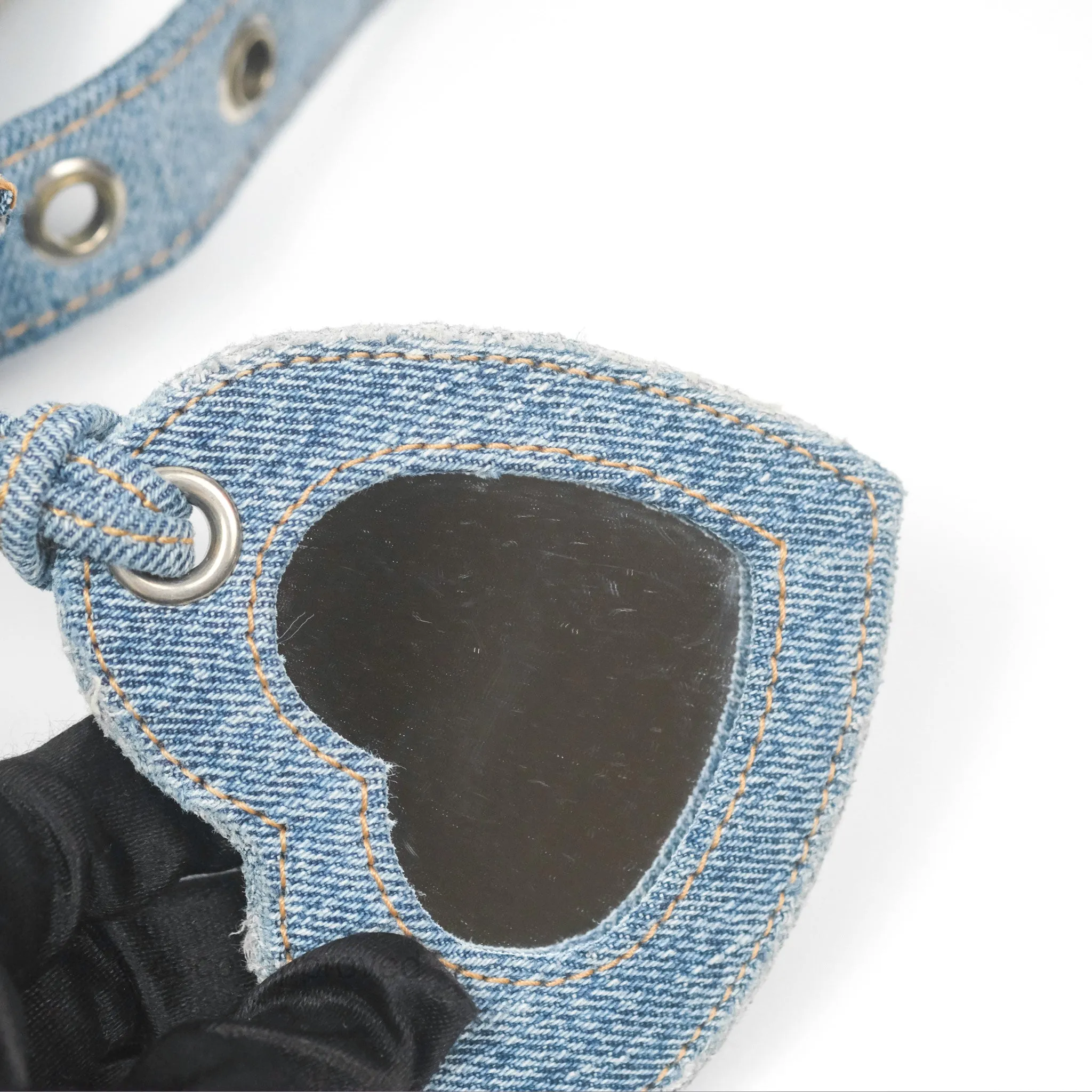 Balenciaga Le Cagole Small Embellished Denim Shoulder Bag