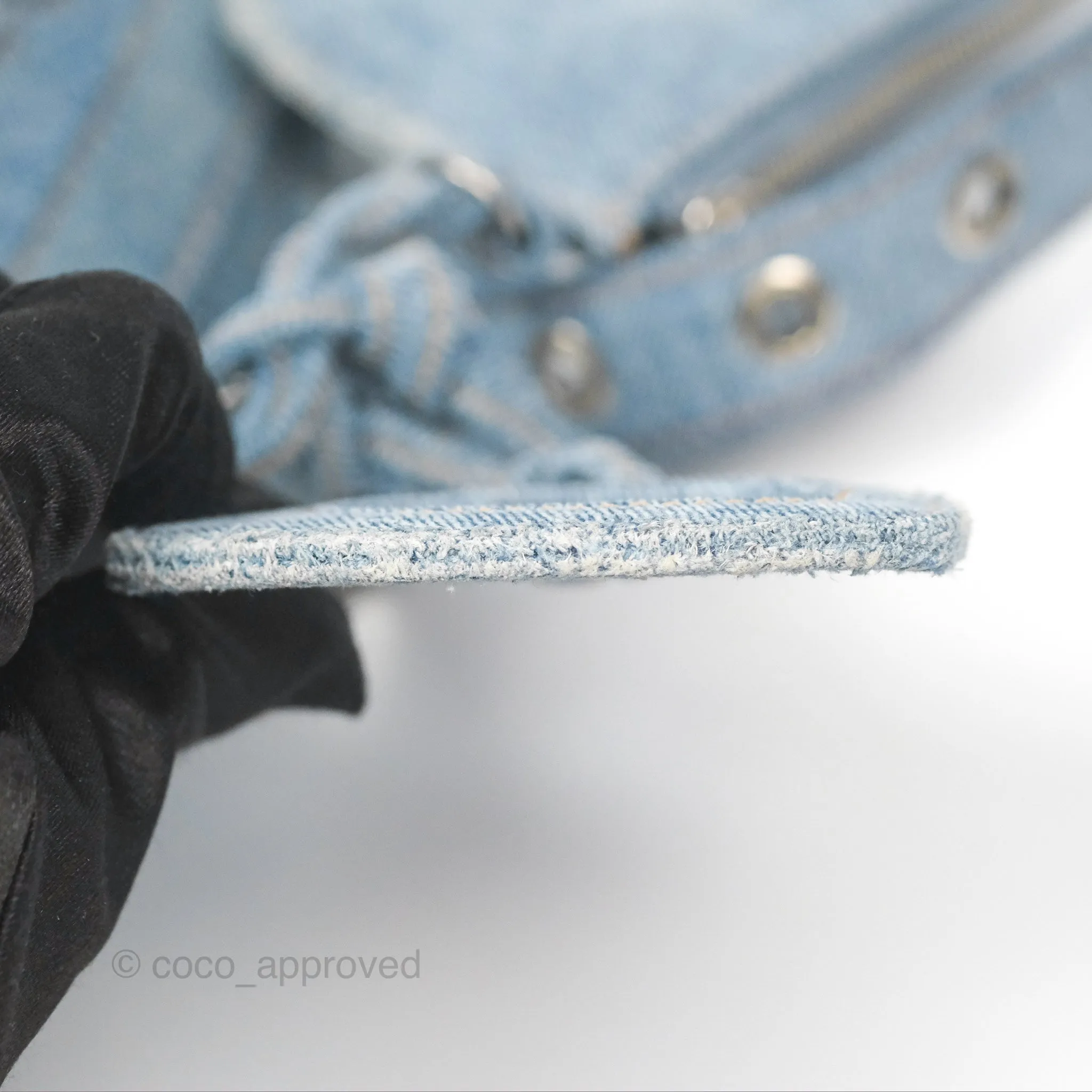 Balenciaga Le Cagole Small Embellished Denim Shoulder Bag