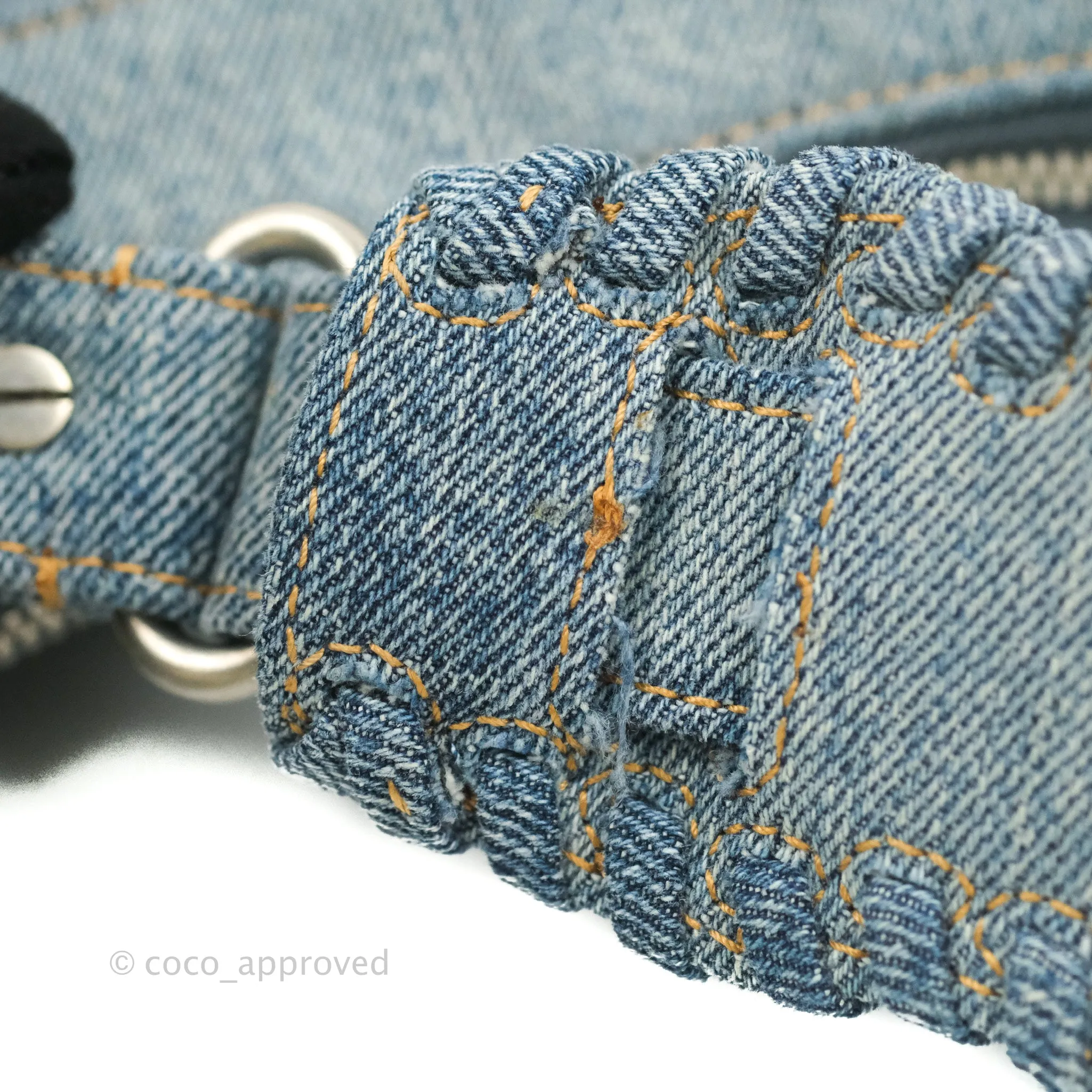 Balenciaga Le Cagole Small Embellished Denim Shoulder Bag