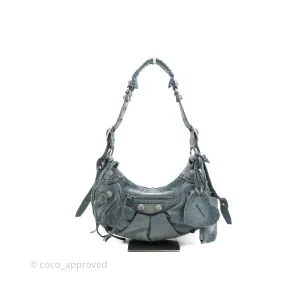 Balenciaga Le Cagole Small Embellished Denim Shoulder Bag