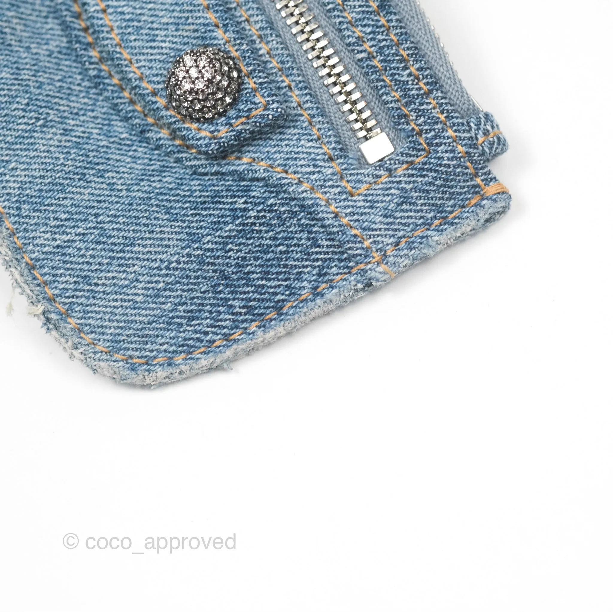Balenciaga Le Cagole Small Embellished Denim Shoulder Bag