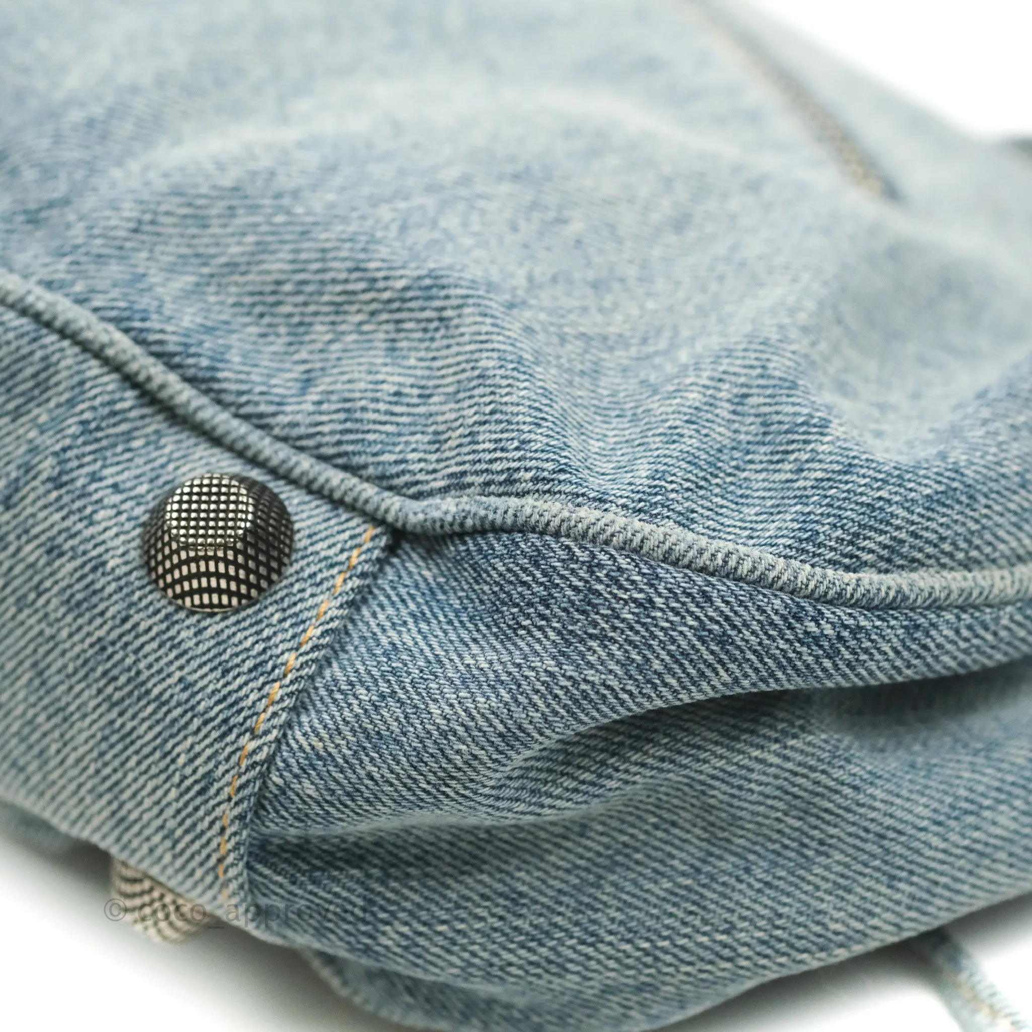 Balenciaga Le Cagole Small Embellished Denim Shoulder Bag