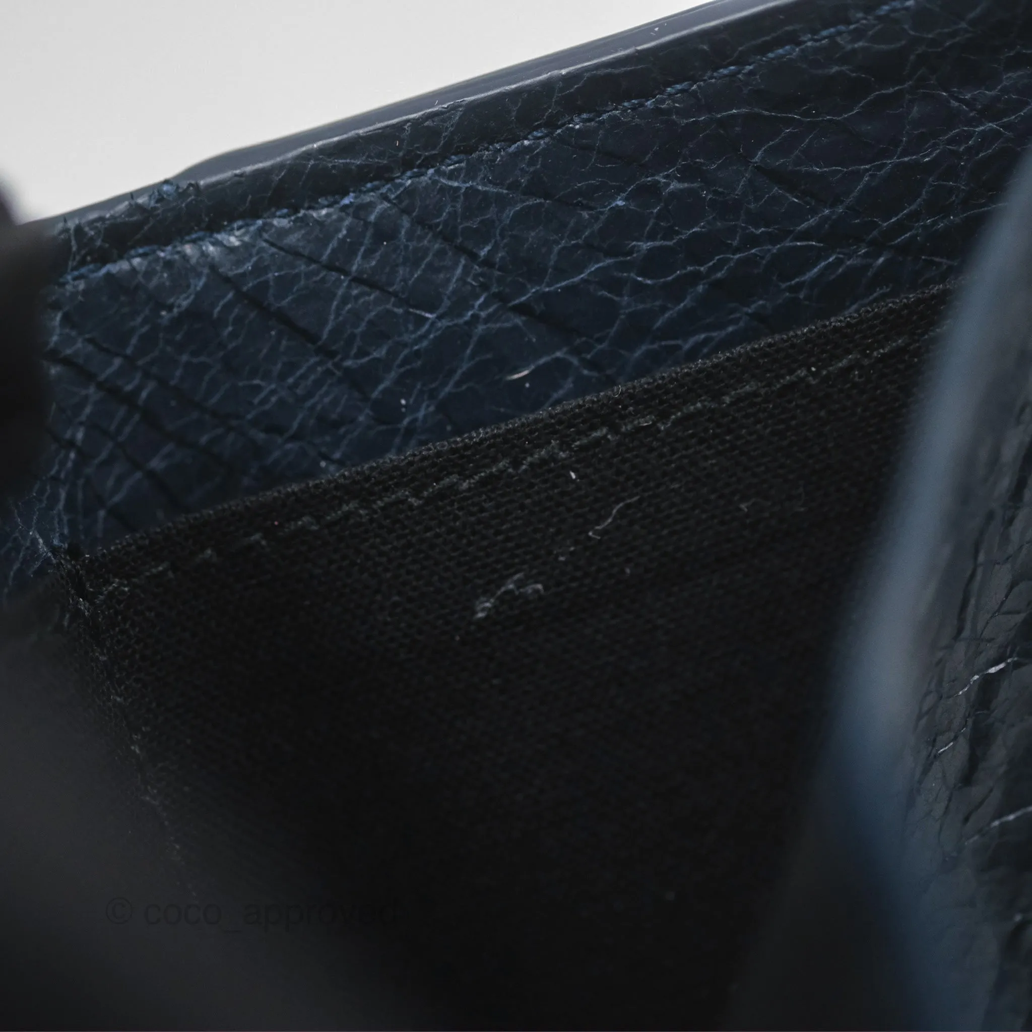 Balenciaga Le City Mini Wallet Navy Gold Hardware