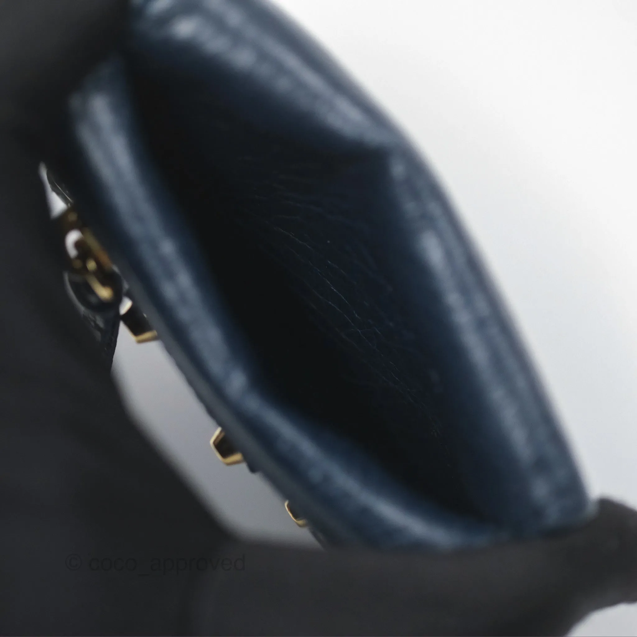 Balenciaga Le City Mini Wallet Navy Gold Hardware