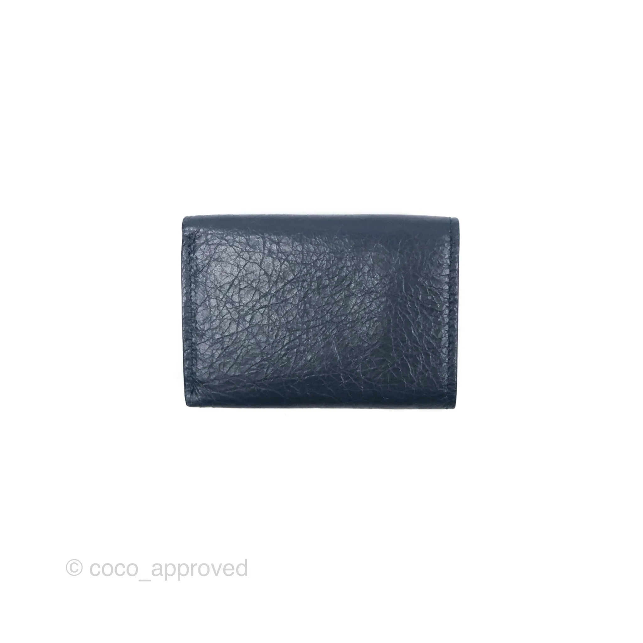 Balenciaga Le City Mini Wallet Navy Gold Hardware