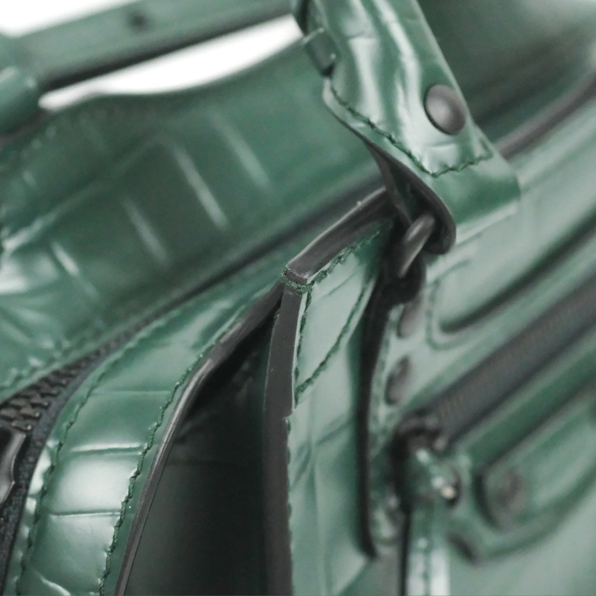 Balenciaga Mini Neo Classic City Bag Green Croc Embossed