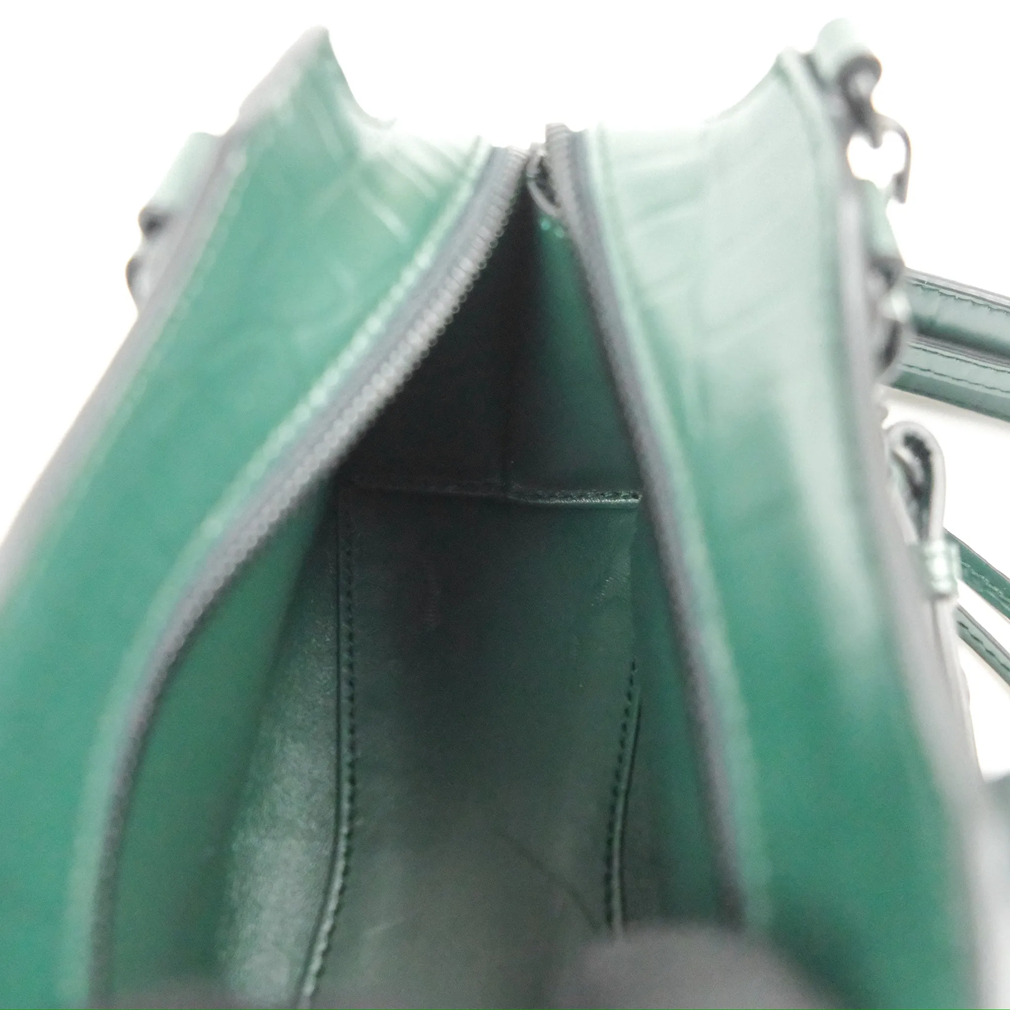 Balenciaga Mini Neo Classic City Bag Green Croc Embossed
