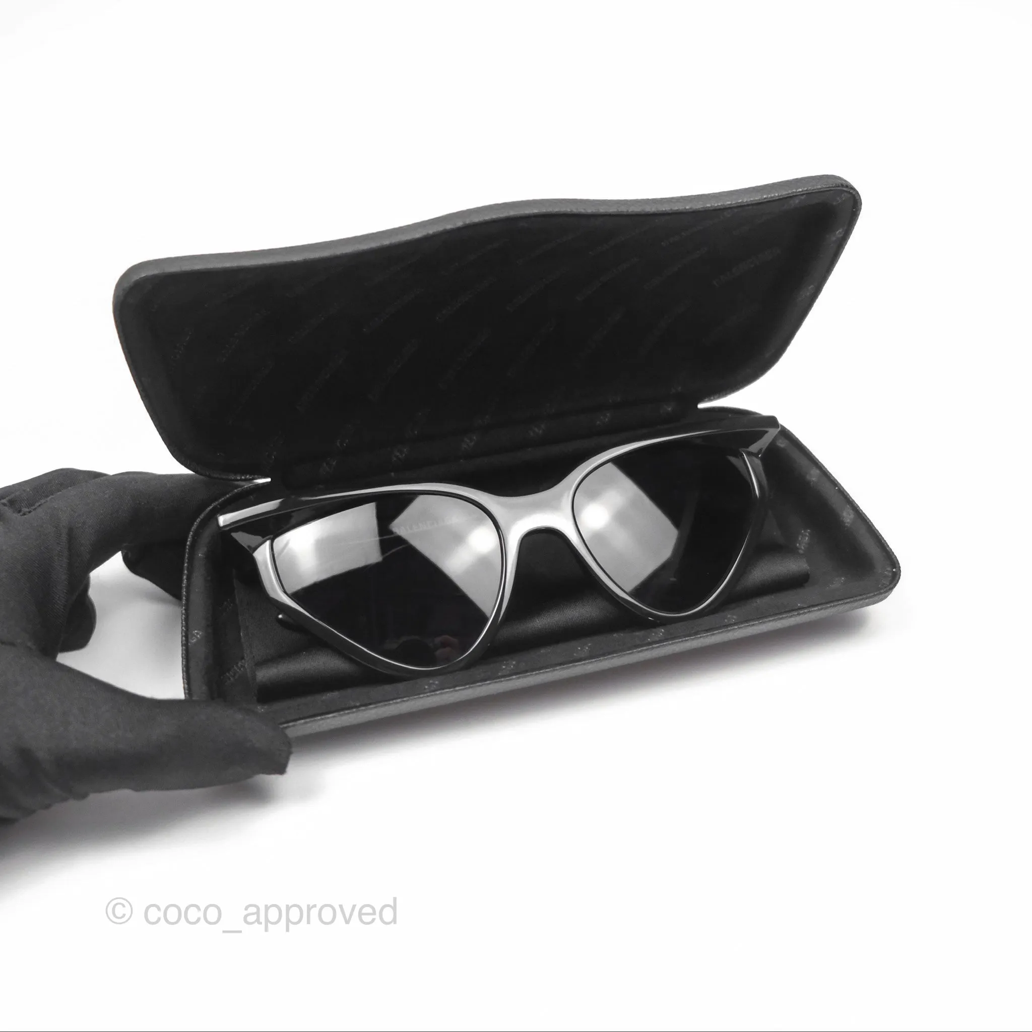 Balenciaga Rim Cat-eye Sunglasses Black