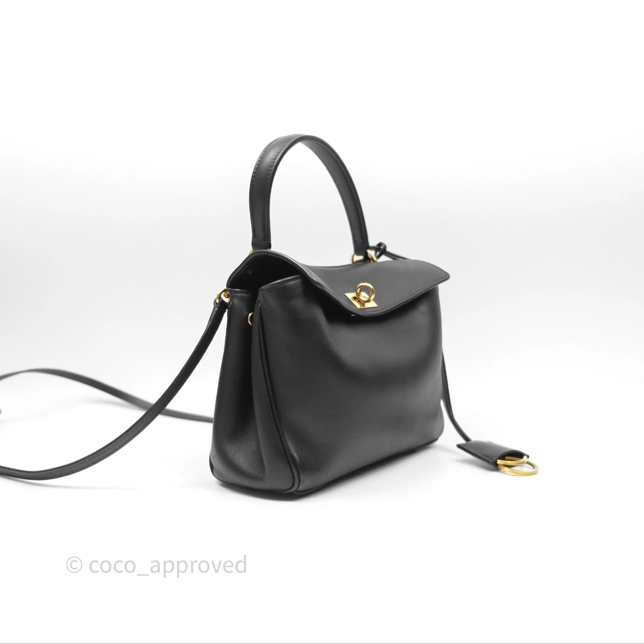 Balenciaga Rodeo Mini in Black Smooth Calfskin Gold Hardware