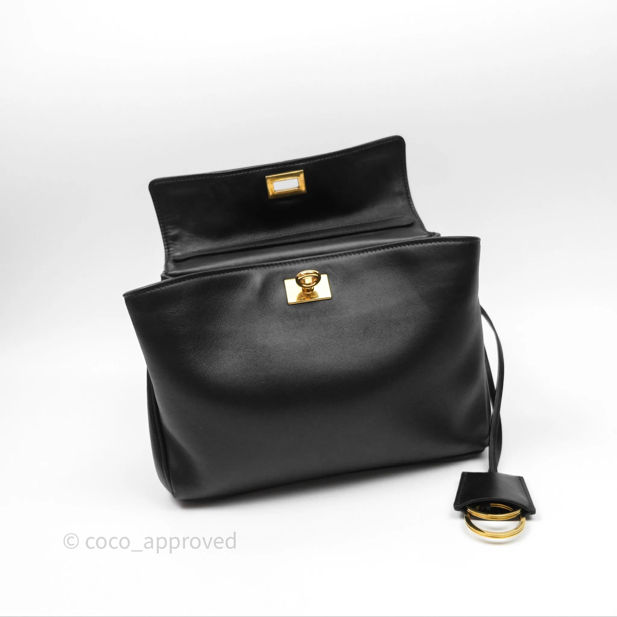 Balenciaga Rodeo Mini in Black Smooth Calfskin Gold Hardware