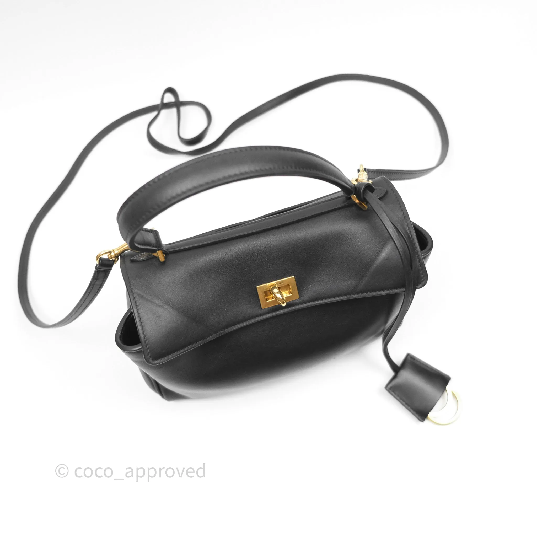 Balenciaga Rodeo Mini in Black Smooth Calfskin Gold Hardware