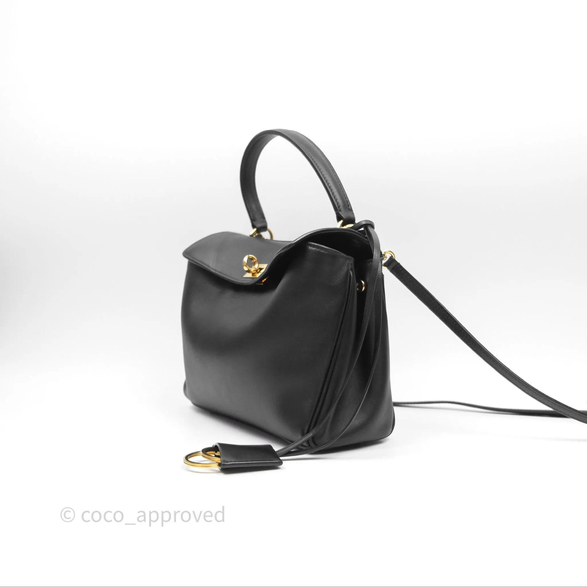 Balenciaga Rodeo Mini in Black Smooth Calfskin Gold Hardware
