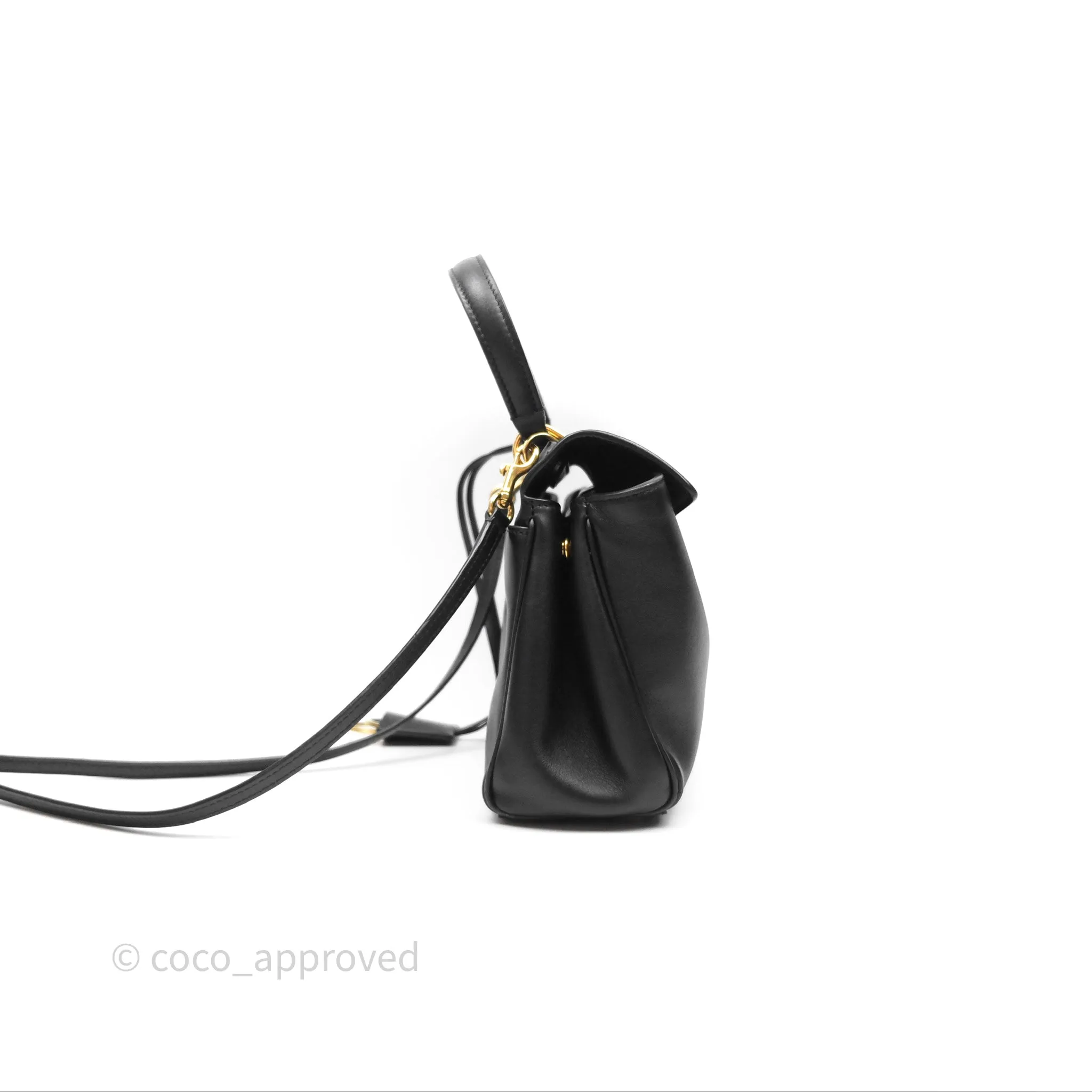 Balenciaga Rodeo Mini in Black Smooth Calfskin Gold Hardware