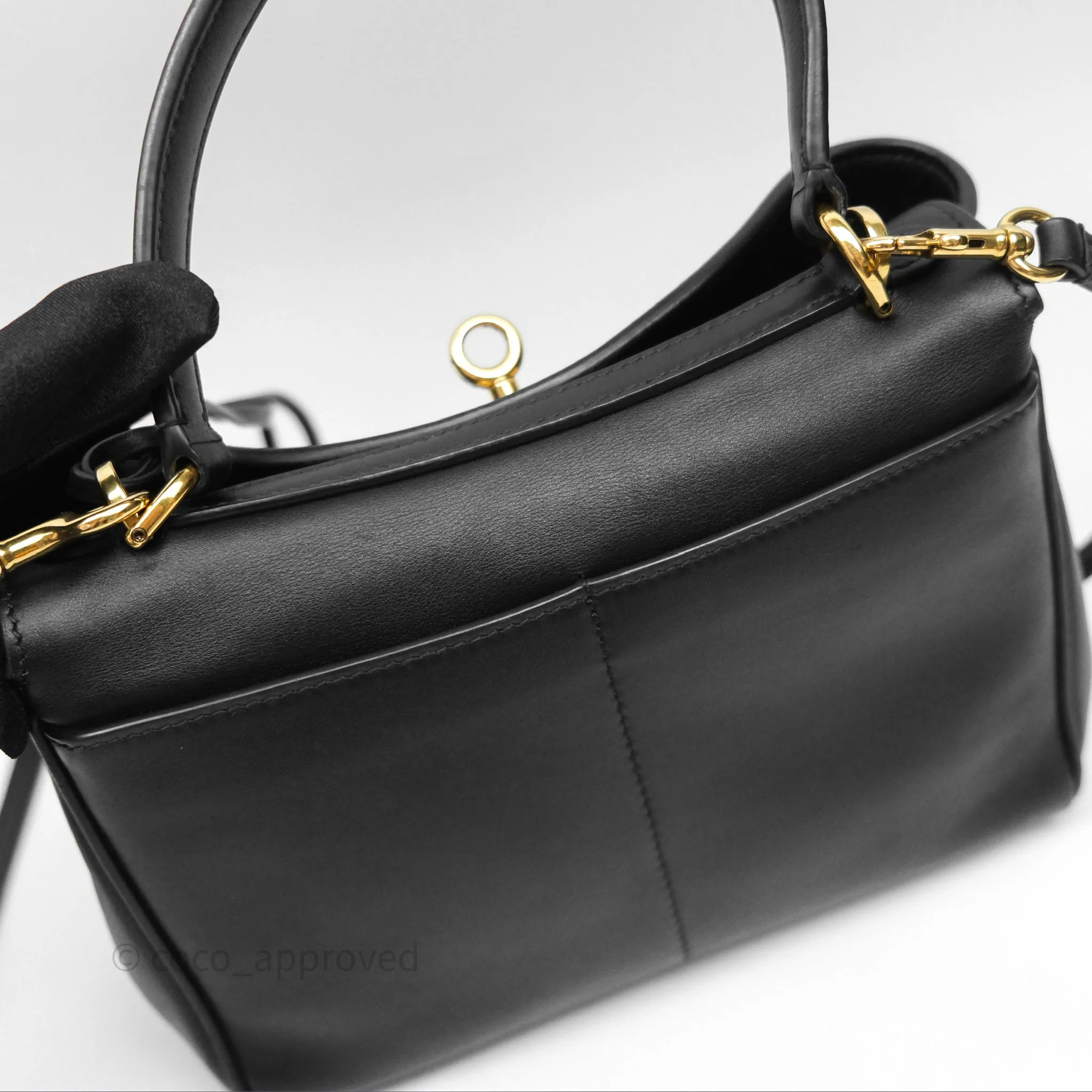 Balenciaga Rodeo Mini in Black Smooth Calfskin Gold Hardware