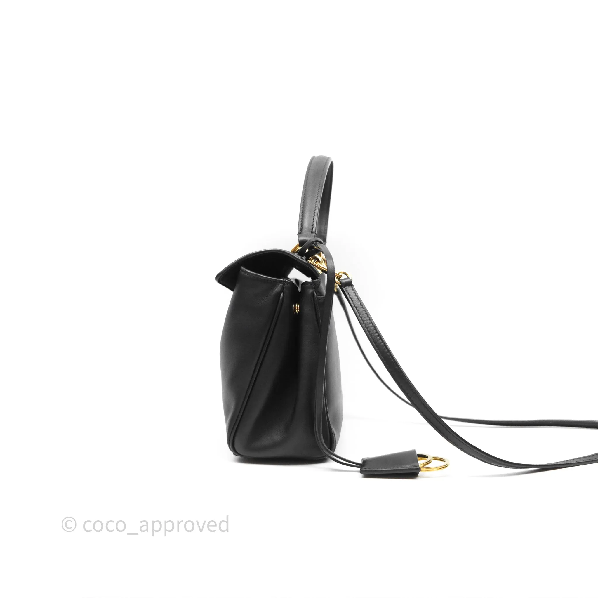 Balenciaga Rodeo Mini in Black Smooth Calfskin Gold Hardware