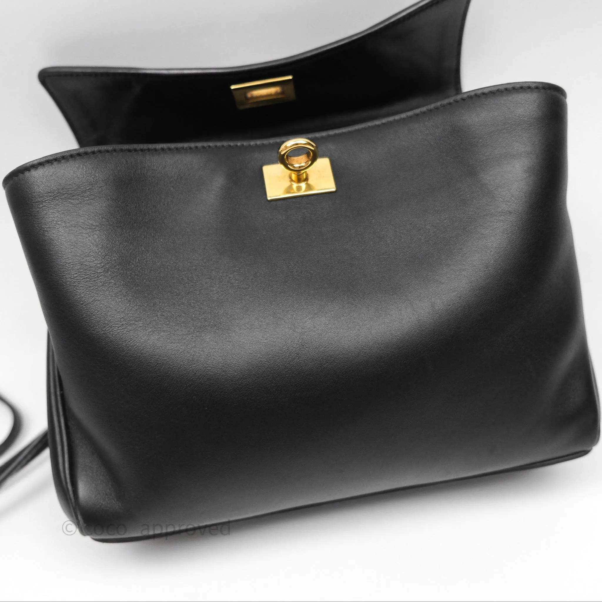 Balenciaga Rodeo Mini in Black Smooth Calfskin Gold Hardware