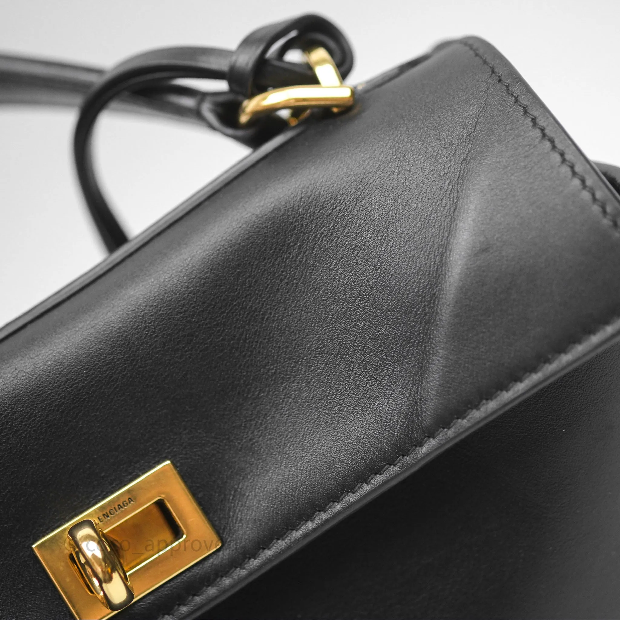 Balenciaga Rodeo Mini in Black Smooth Calfskin Gold Hardware