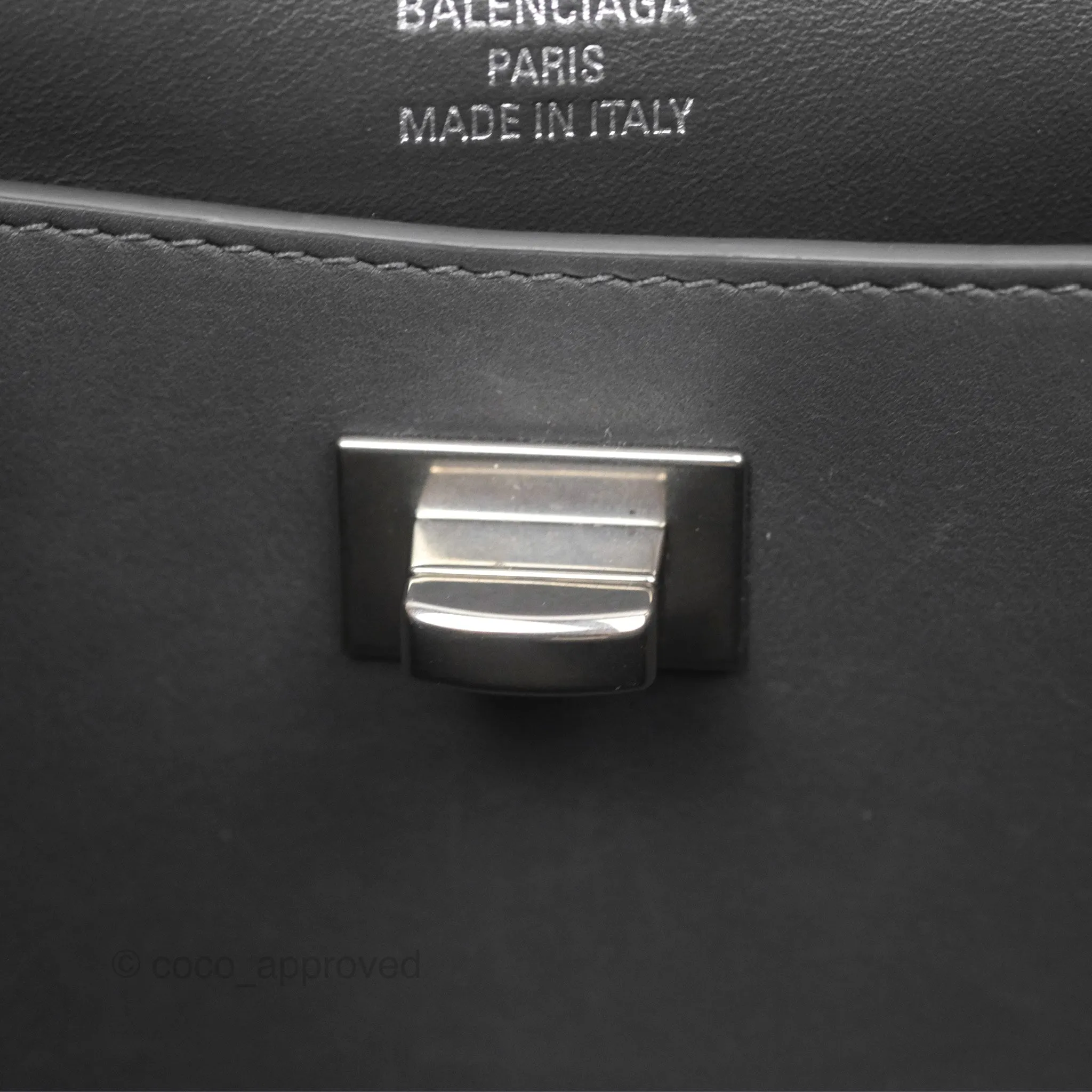 Balenciaga Rodeo Mini in Grey Smooth Calfskin Antique Silver Hardware