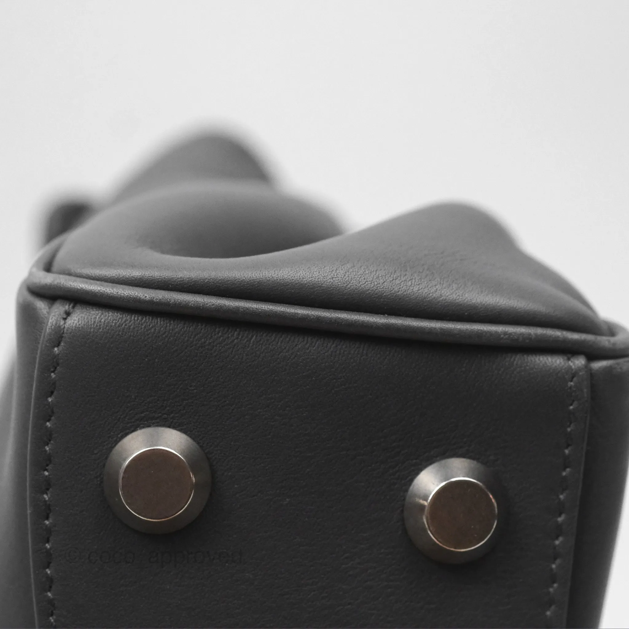 Balenciaga Rodeo Mini in Grey Smooth Calfskin Antique Silver Hardware