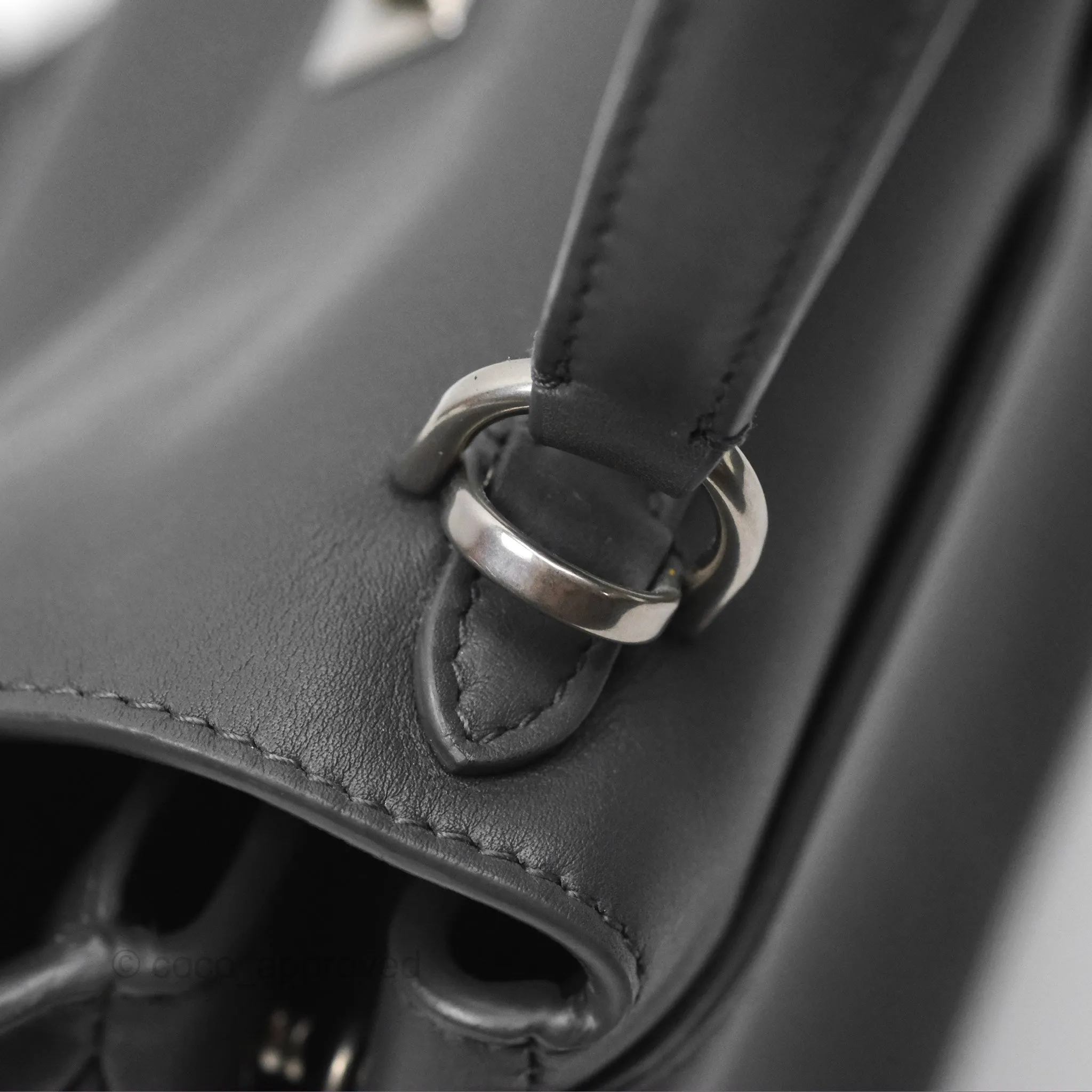 Balenciaga Rodeo Mini in Grey Smooth Calfskin Antique Silver Hardware