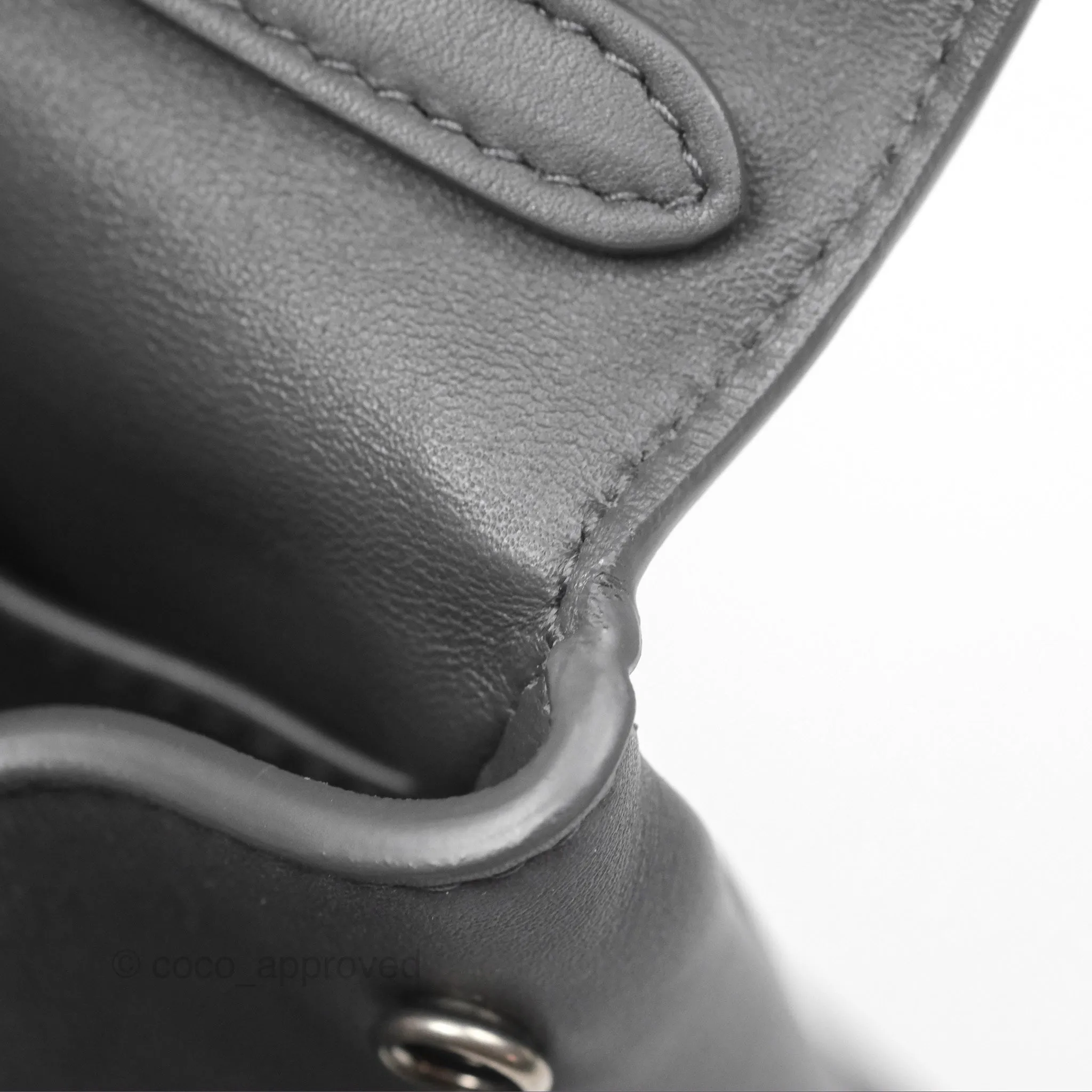 Balenciaga Rodeo Mini in Grey Smooth Calfskin Antique Silver Hardware