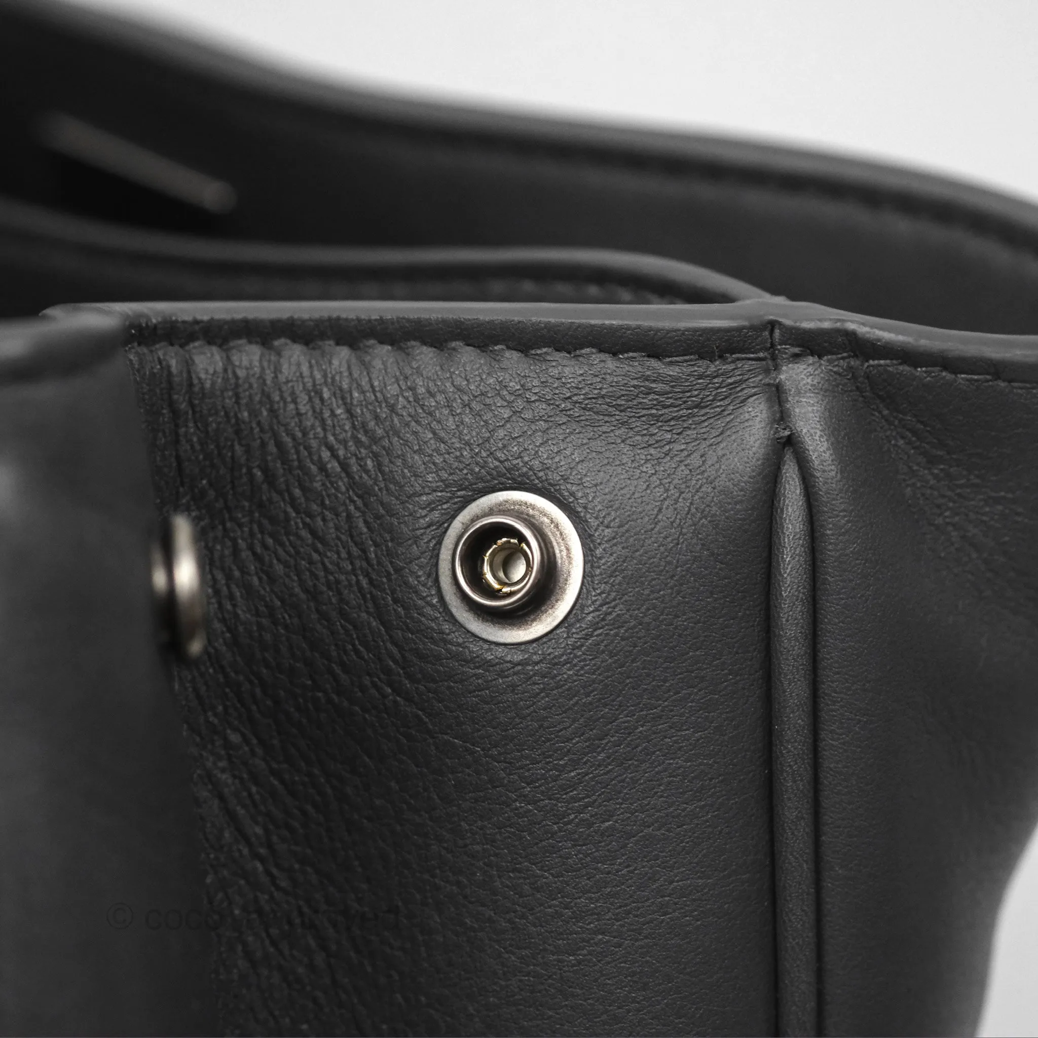 Balenciaga Rodeo Mini in Grey Smooth Calfskin Antique Silver Hardware