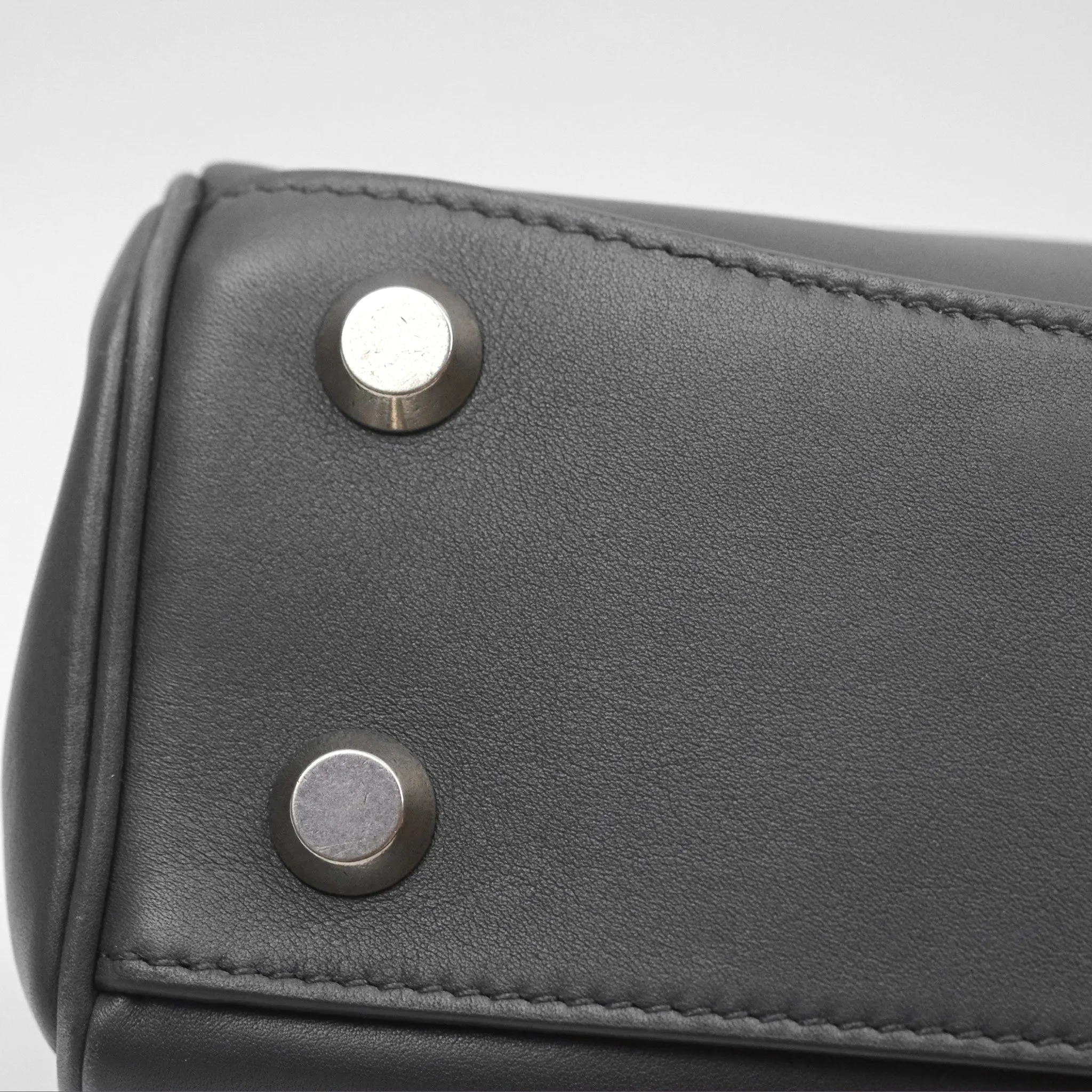 Balenciaga Rodeo Mini in Grey Smooth Calfskin Antique Silver Hardware