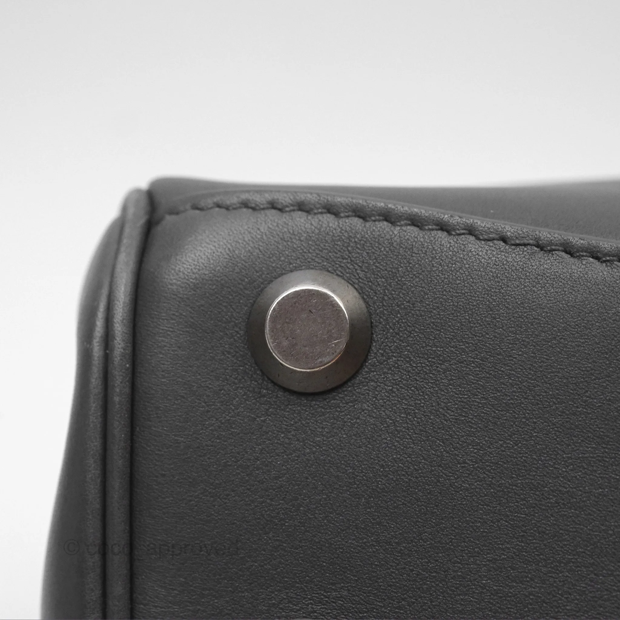 Balenciaga Rodeo Mini in Grey Smooth Calfskin Antique Silver Hardware