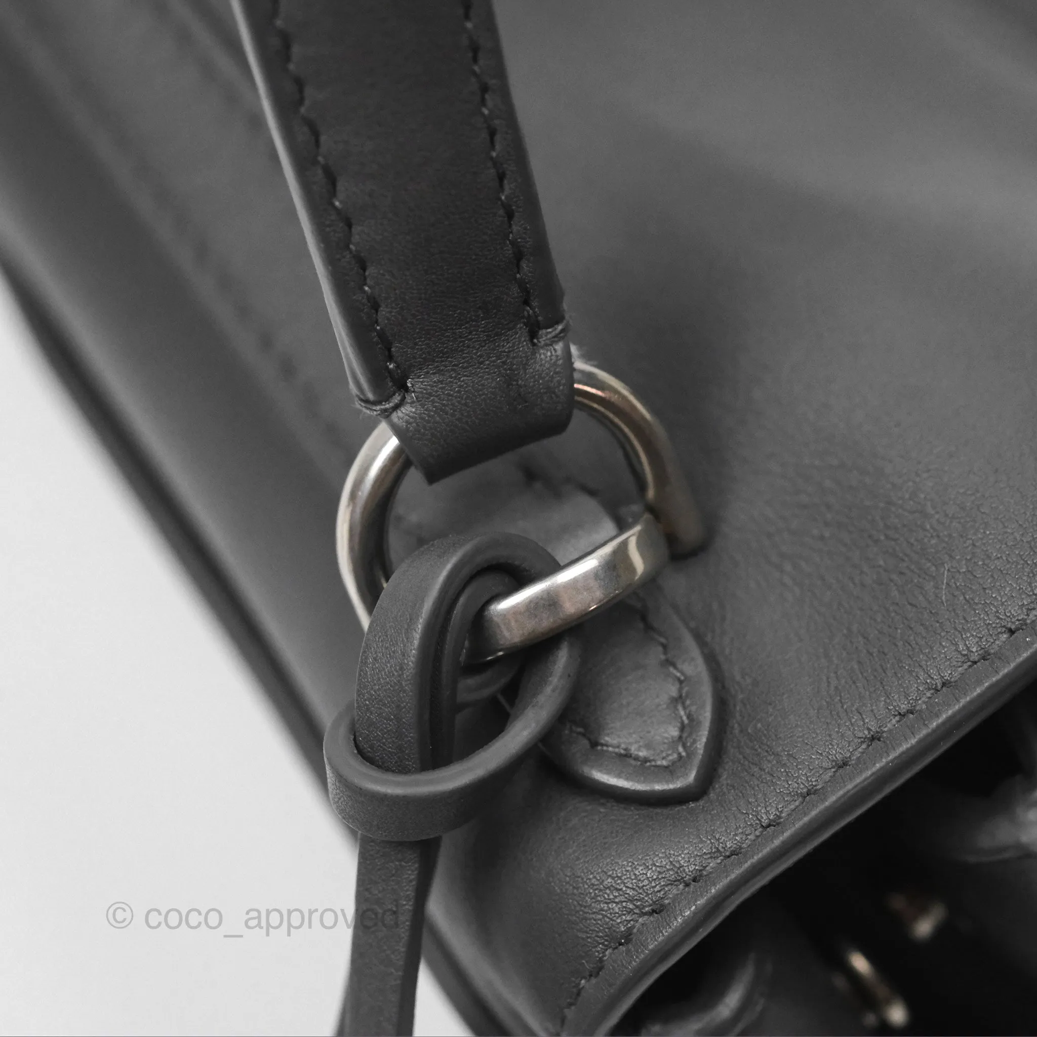 Balenciaga Rodeo Mini in Grey Smooth Calfskin Antique Silver Hardware