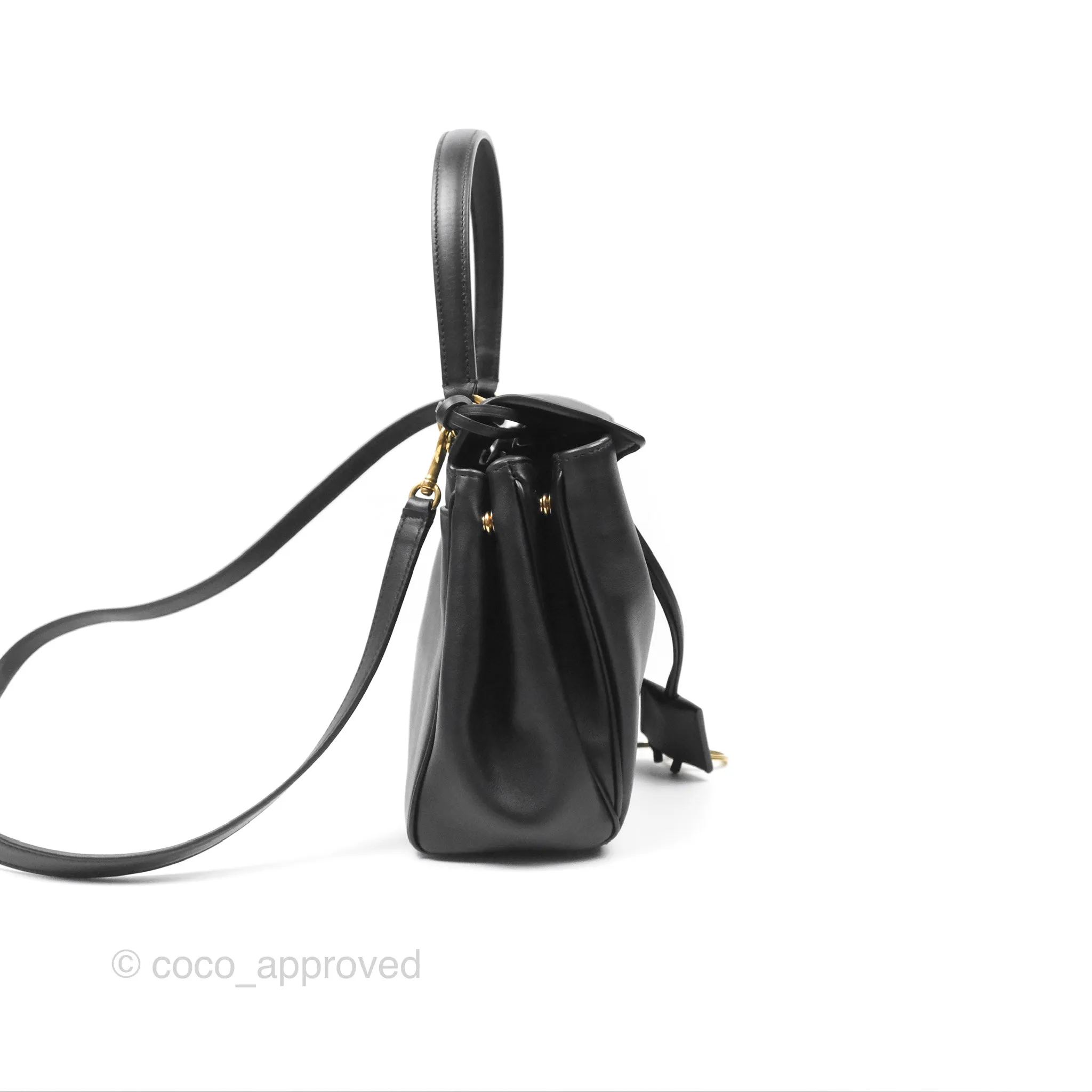 Balenciaga Rodeo Small in Black Smooth Calfskin Aged Gold Hardware