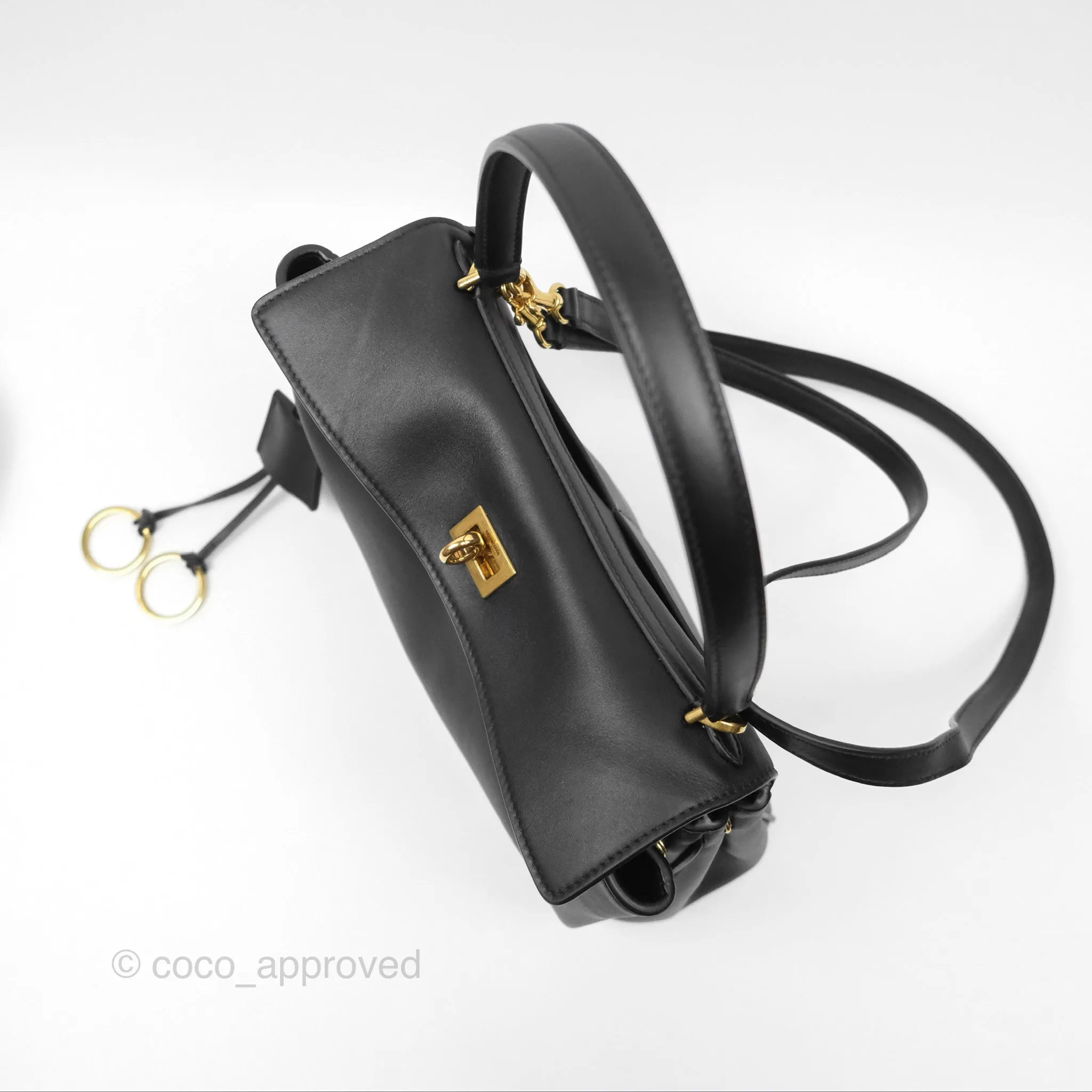 Balenciaga Rodeo Small in Black Smooth Calfskin Aged Gold Hardware