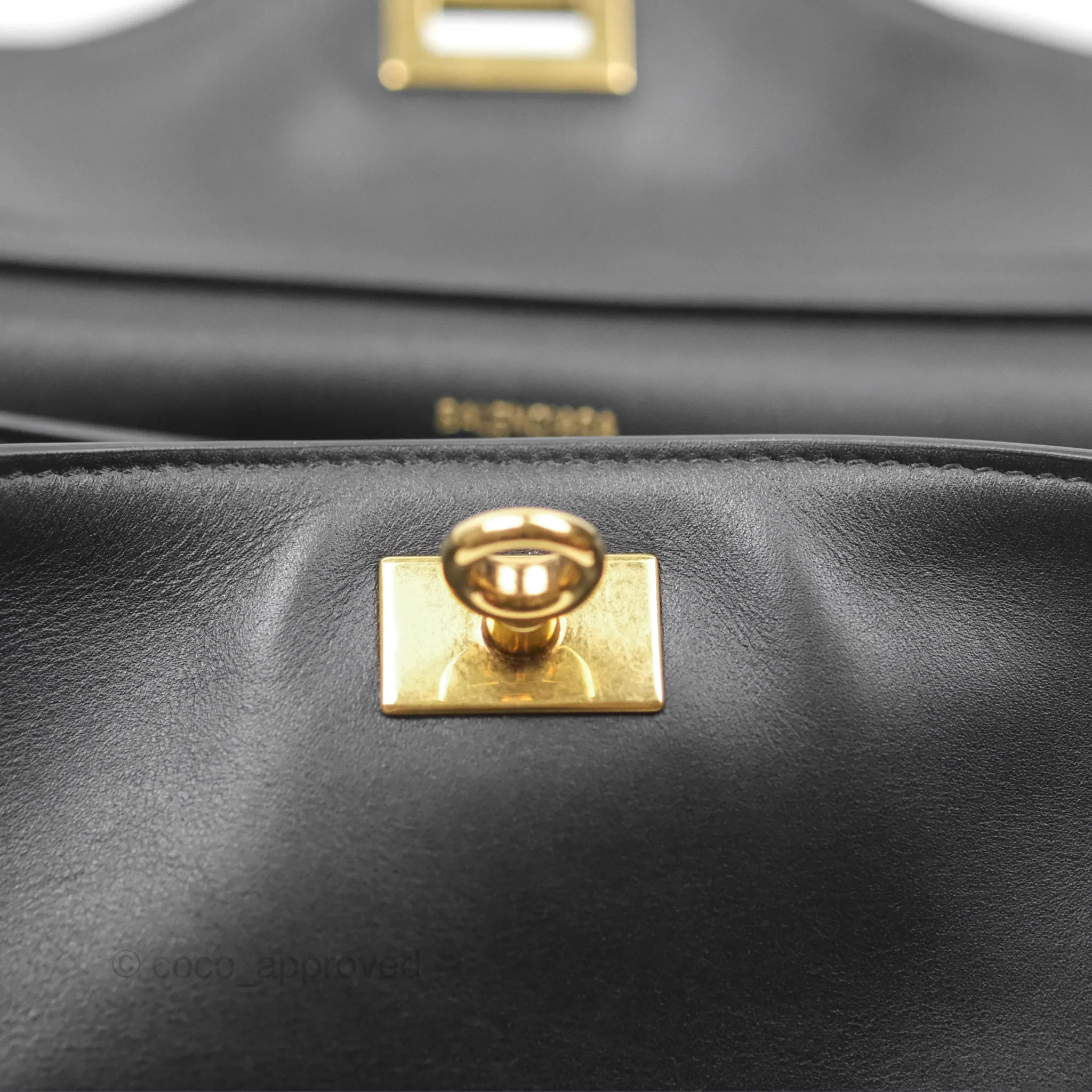 Balenciaga Rodeo Small in Black Smooth Calfskin Aged Gold Hardware