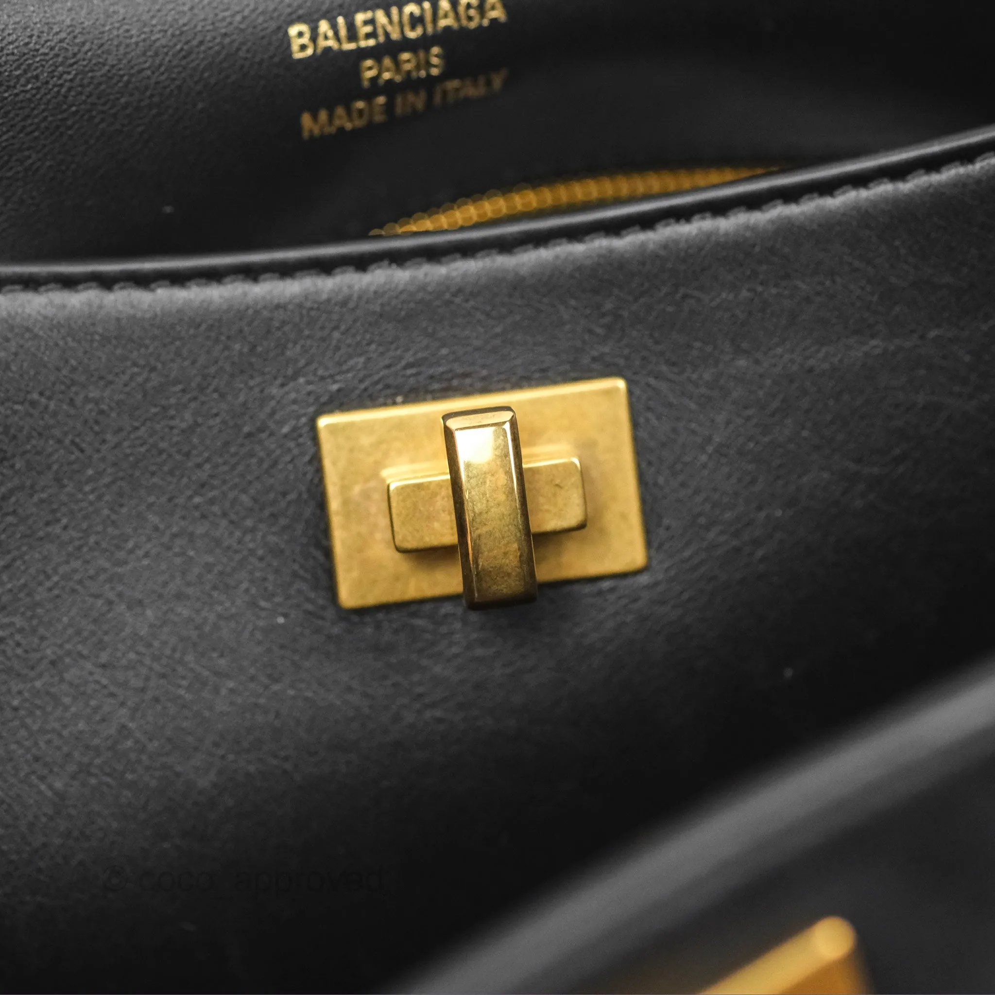 Balenciaga Rodeo Small in Black Smooth Calfskin Aged Gold Hardware