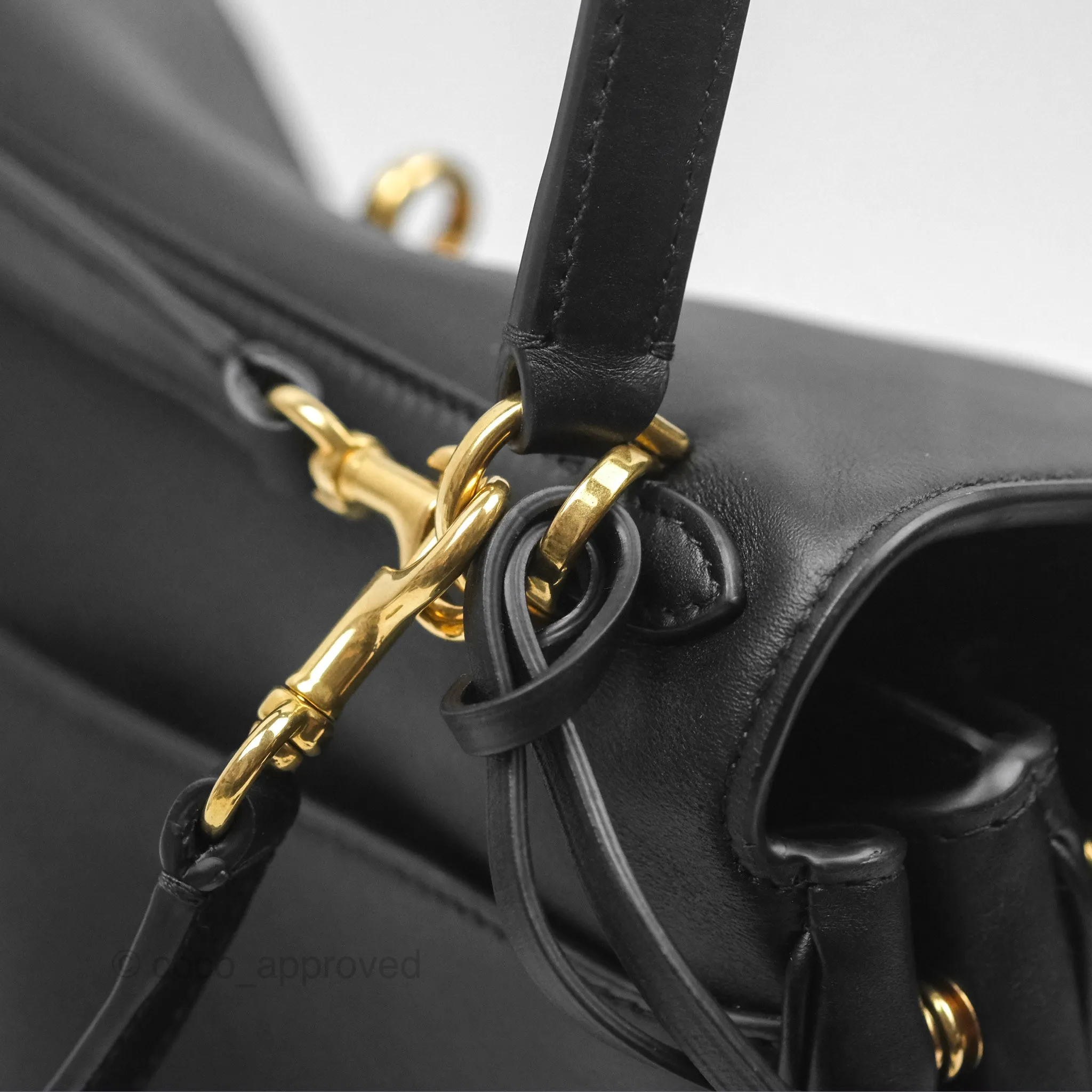 Balenciaga Rodeo Small in Black Smooth Calfskin Aged Gold Hardware