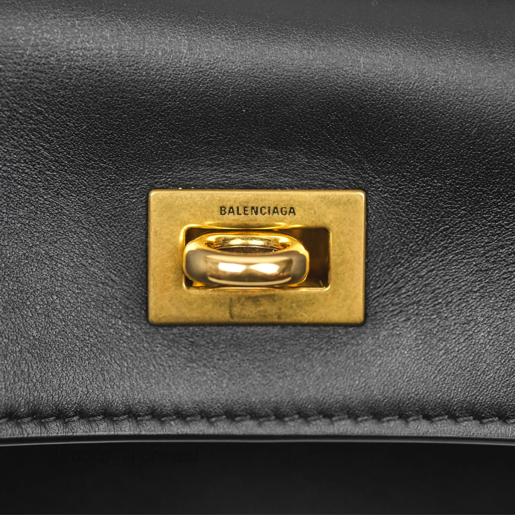 Balenciaga Rodeo Small in Black Smooth Calfskin Aged Gold Hardware