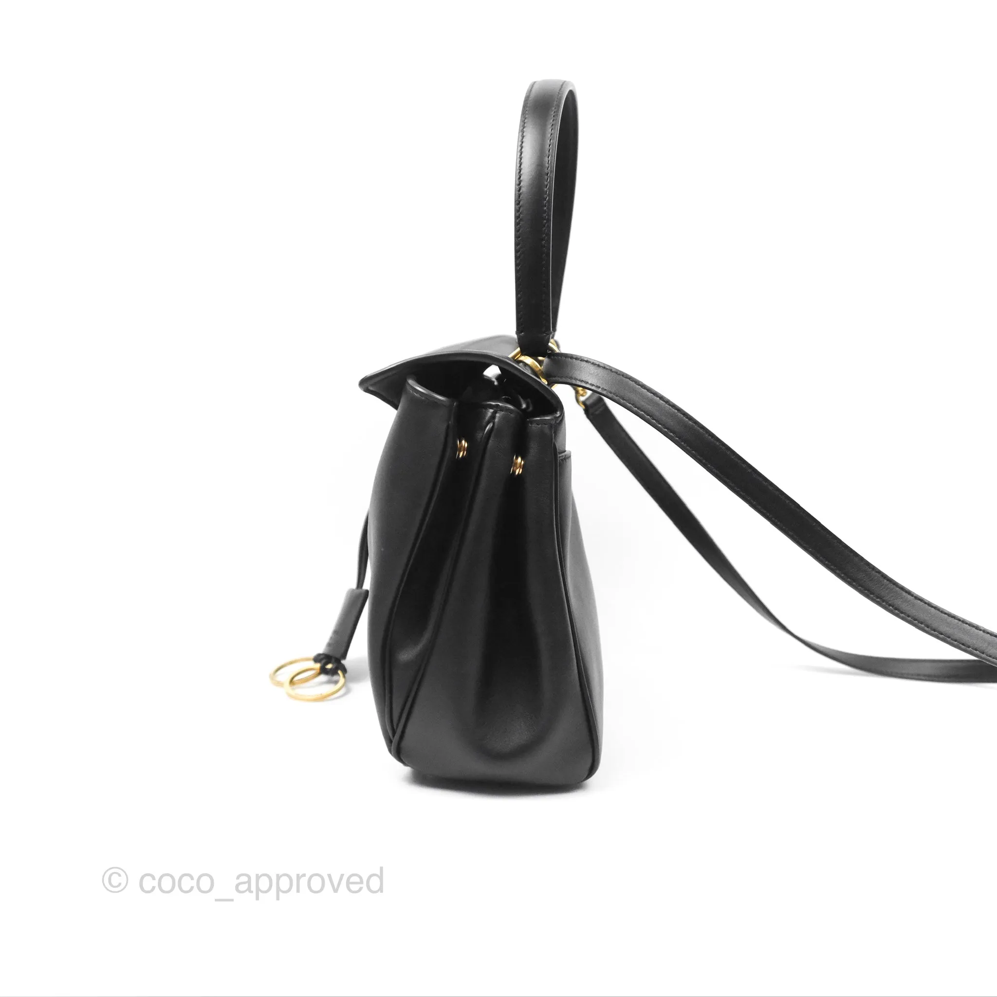 Balenciaga Rodeo Small in Black Smooth Calfskin Aged Gold Hardware