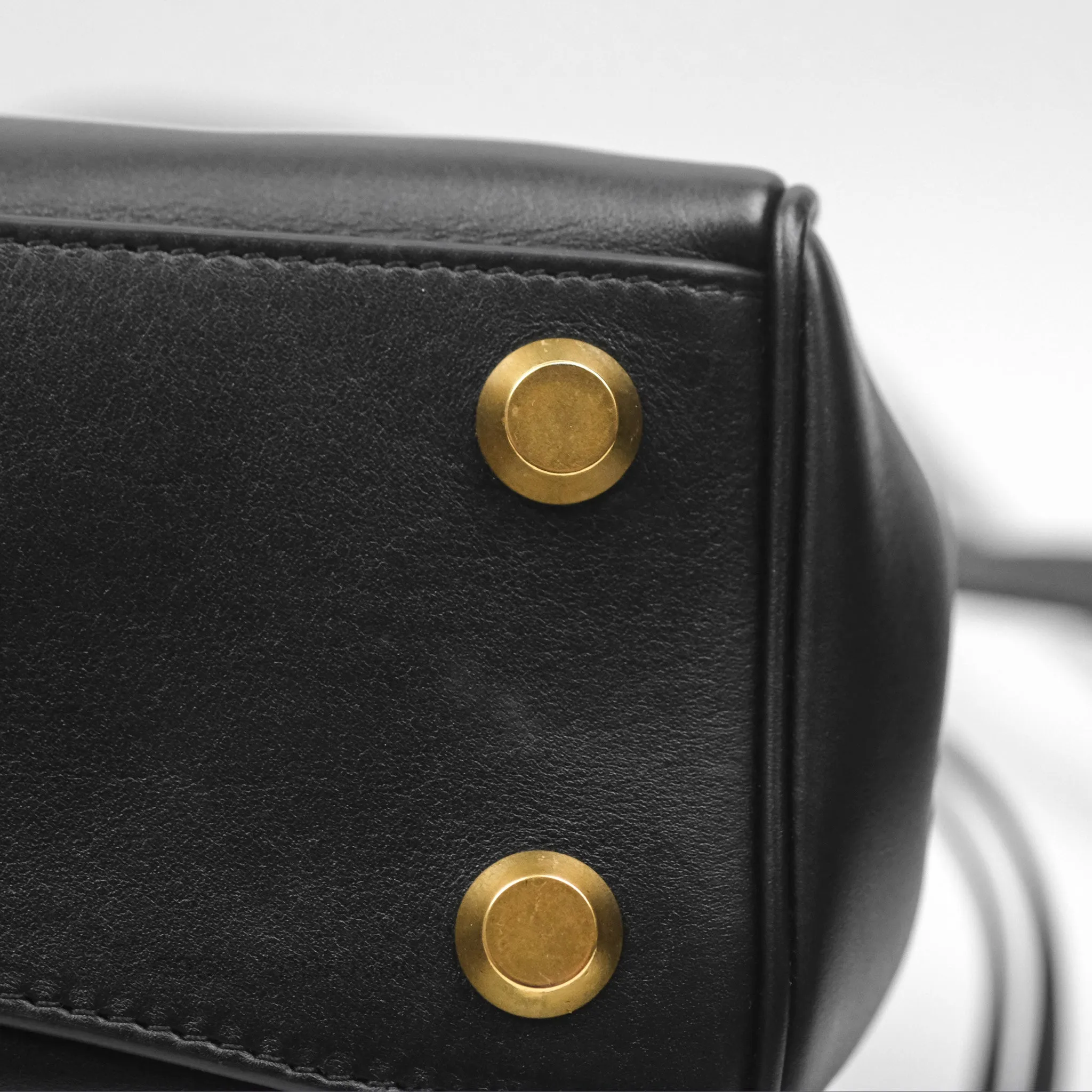 Balenciaga Rodeo Small in Black Smooth Calfskin Aged Gold Hardware
