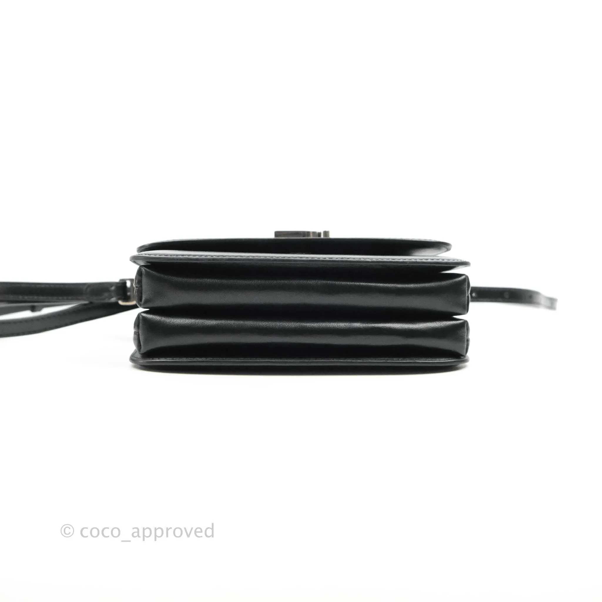 Balenciaga Small B Bag Black Box Calfskin Silver Hardware