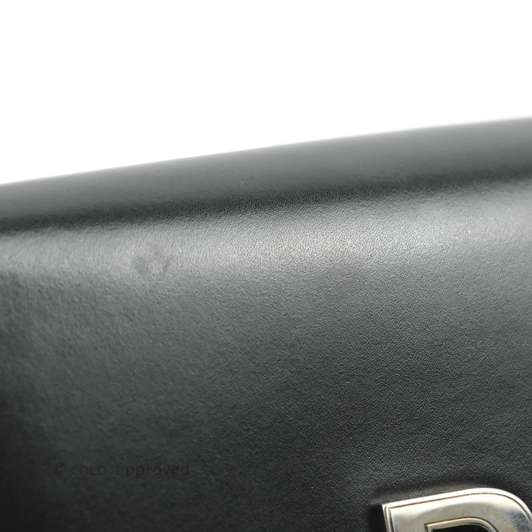 Balenciaga Small B Bag Black Box Calfskin Silver Hardware