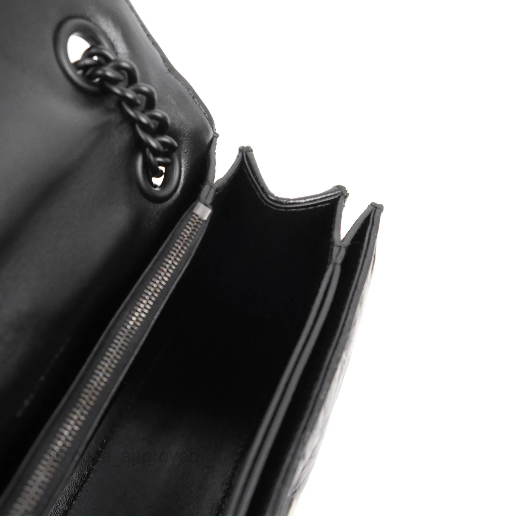 Balenciaga Small Crush Chain Bag Quilted Black Calfskin Black Matte Hardware