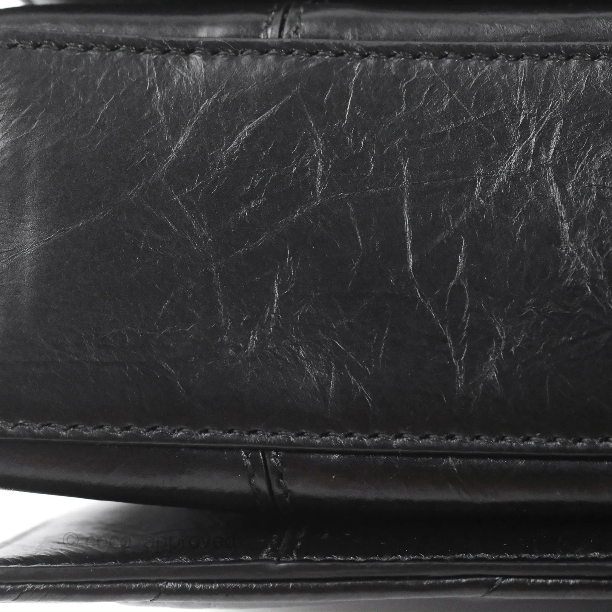 Balenciaga Small Crush Chain Bag Quilted Black Calfskin Black Matte Hardware