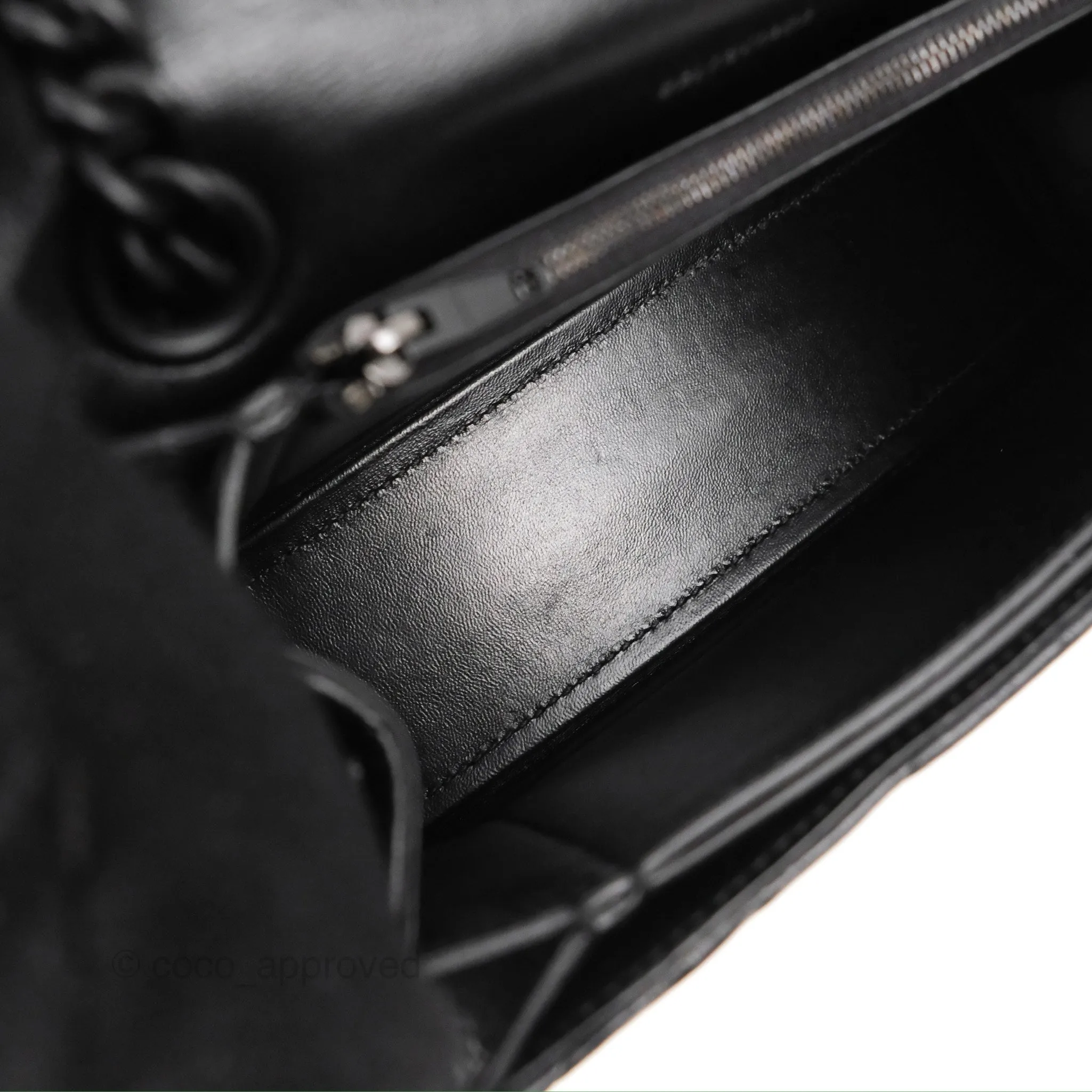 Balenciaga Small Crush Chain Bag Quilted Black Calfskin Black Matte Hardware